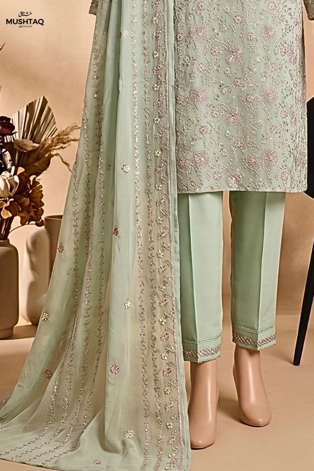 Mushtaq Afsana 4PCS Embroidered Chiffon Collection Desgin - 3