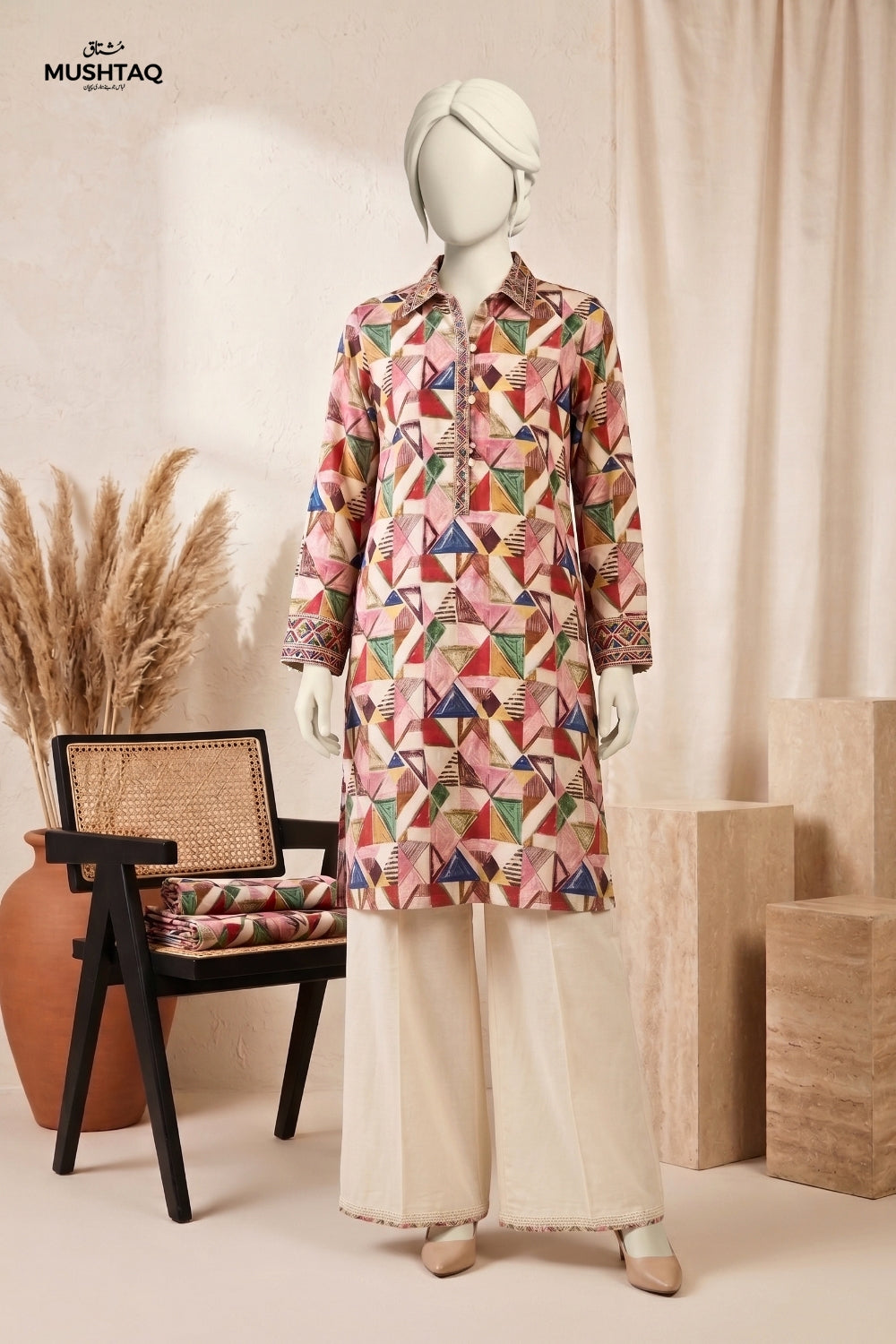 2Pcs Unstitched Printed Aiesh Lawn Collection Desgin - 5
