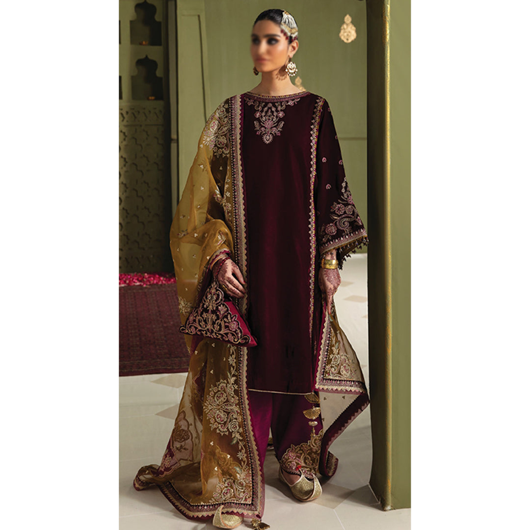 EMBROIDERED VELVET UF-465