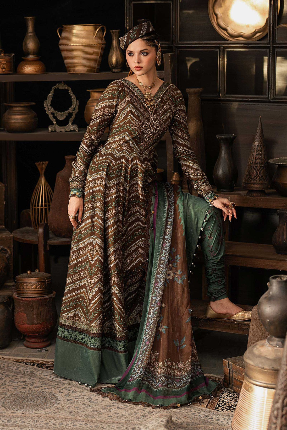 Maria B 3 Piece Unstitched Embroidered Cambric Suit MPT-3107-A