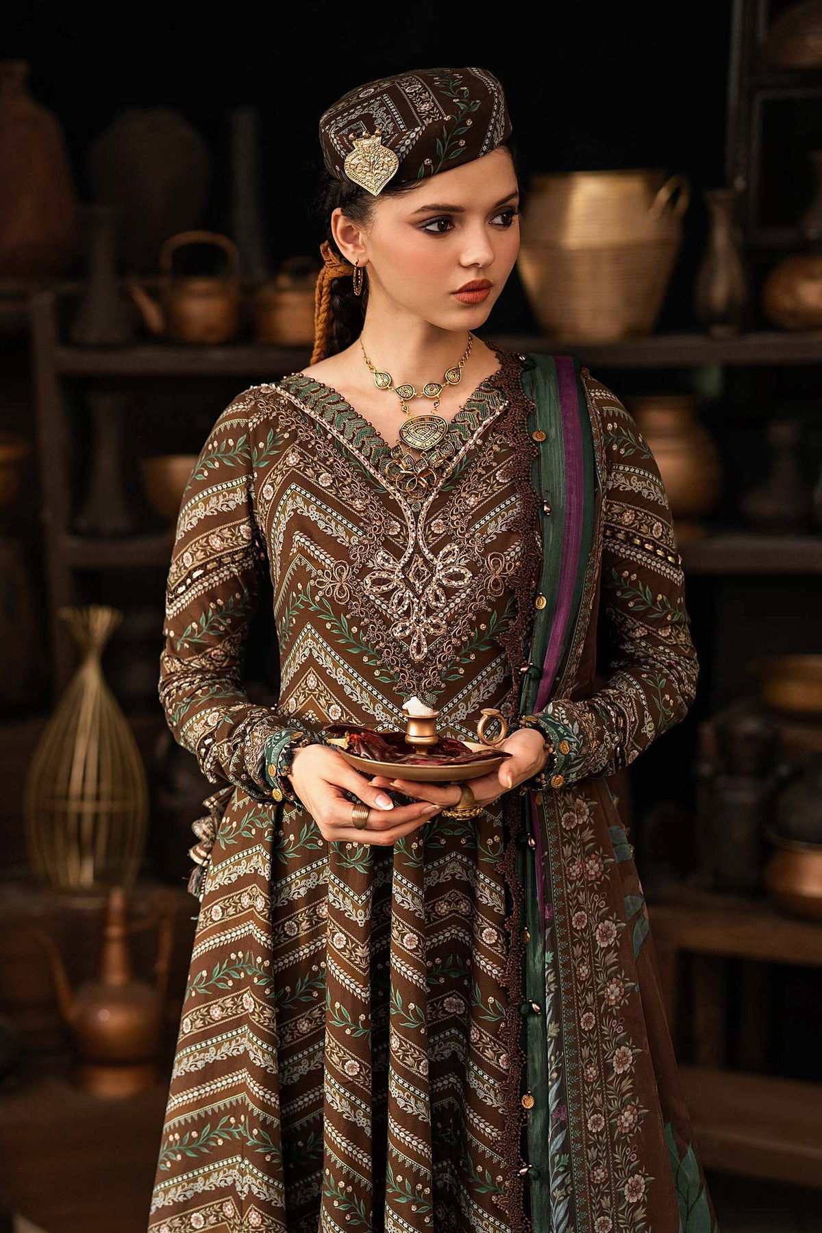 Maria B 3 Piece Unstitched Embroidered Cambric Suit MPT-3107-A