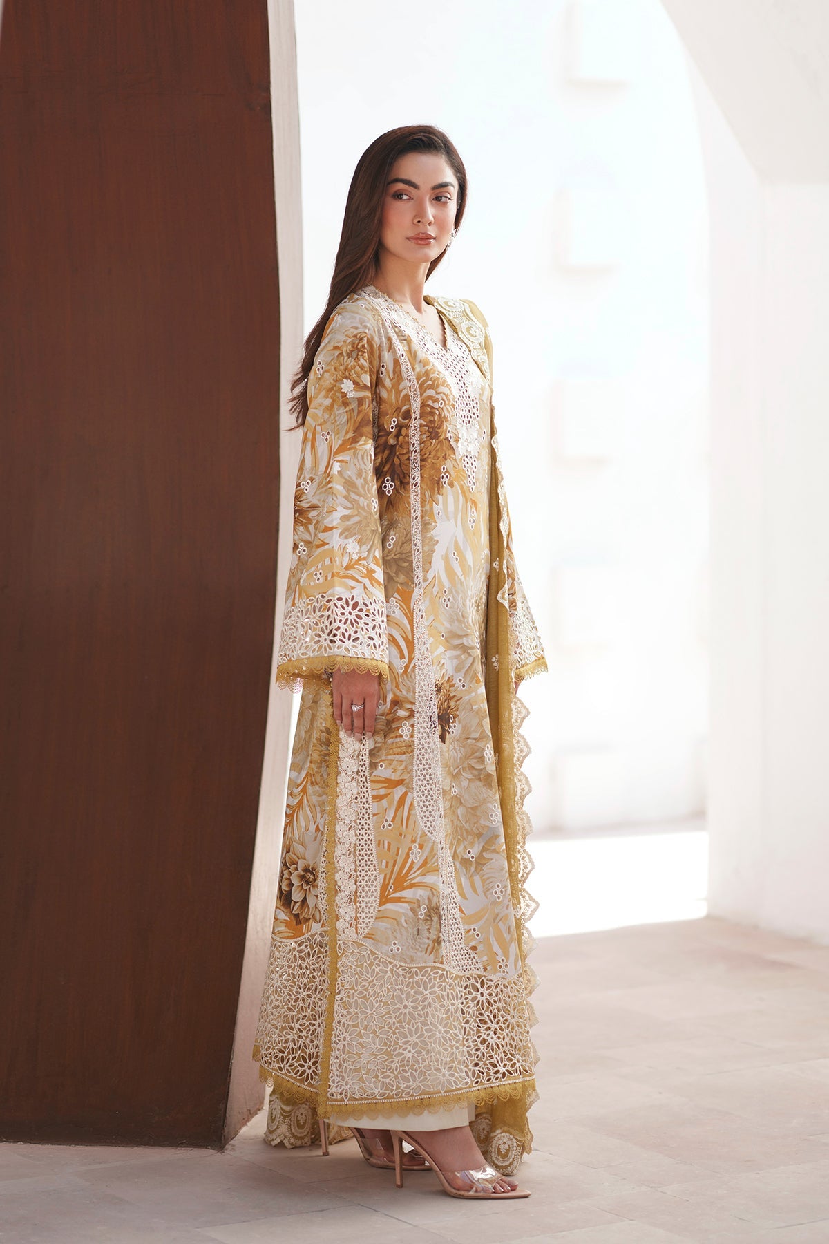 Afrozeh Festive Lawn Womenswear Unstitched Embroidered Luxury Lawn 3 Piece SuitC CALYRA