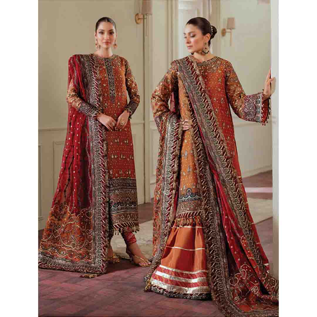 EMBROIDERED NET CH13-01 UNSTITCHED