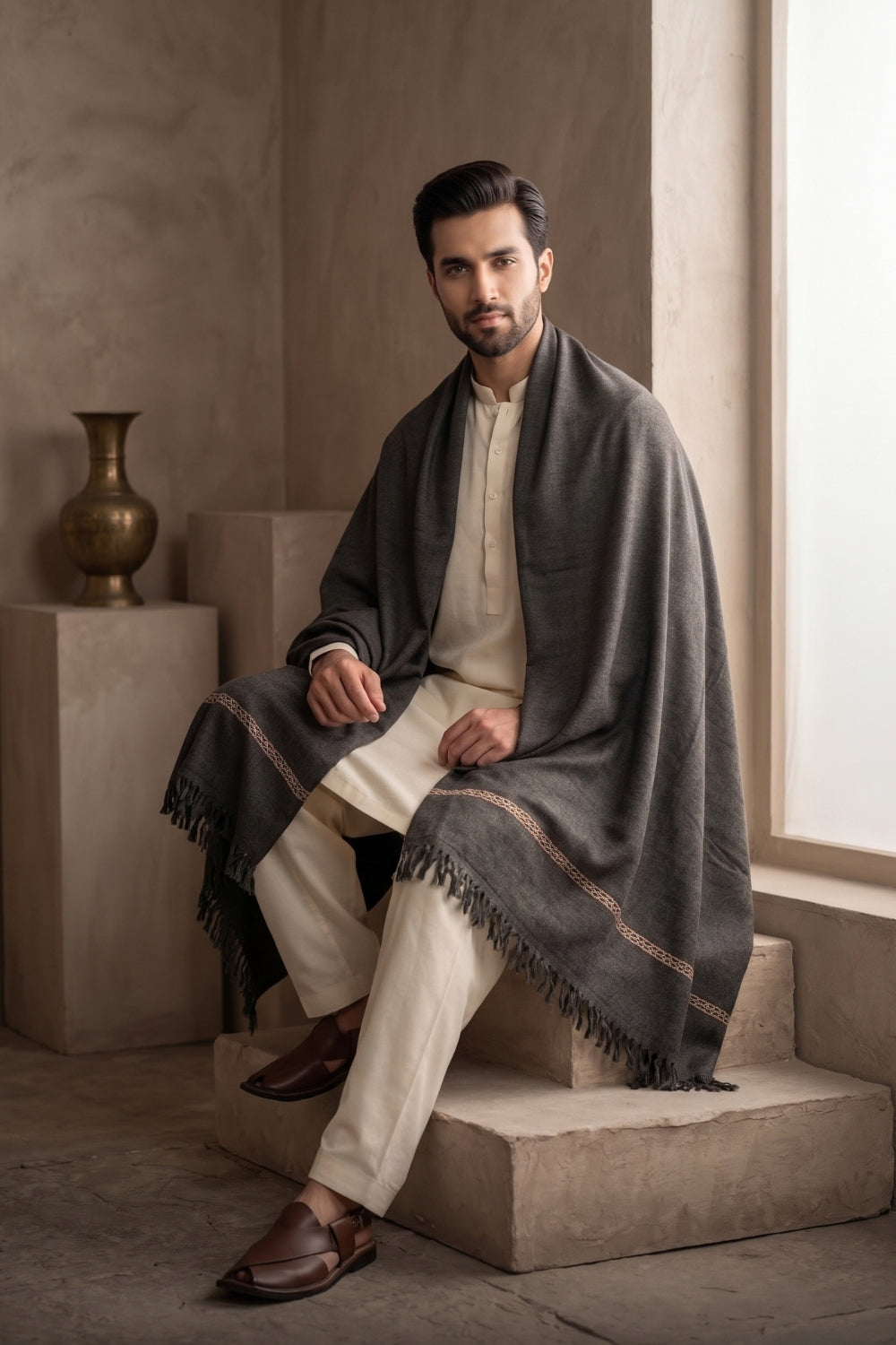 Mens Winters Shawl Desgin - 5