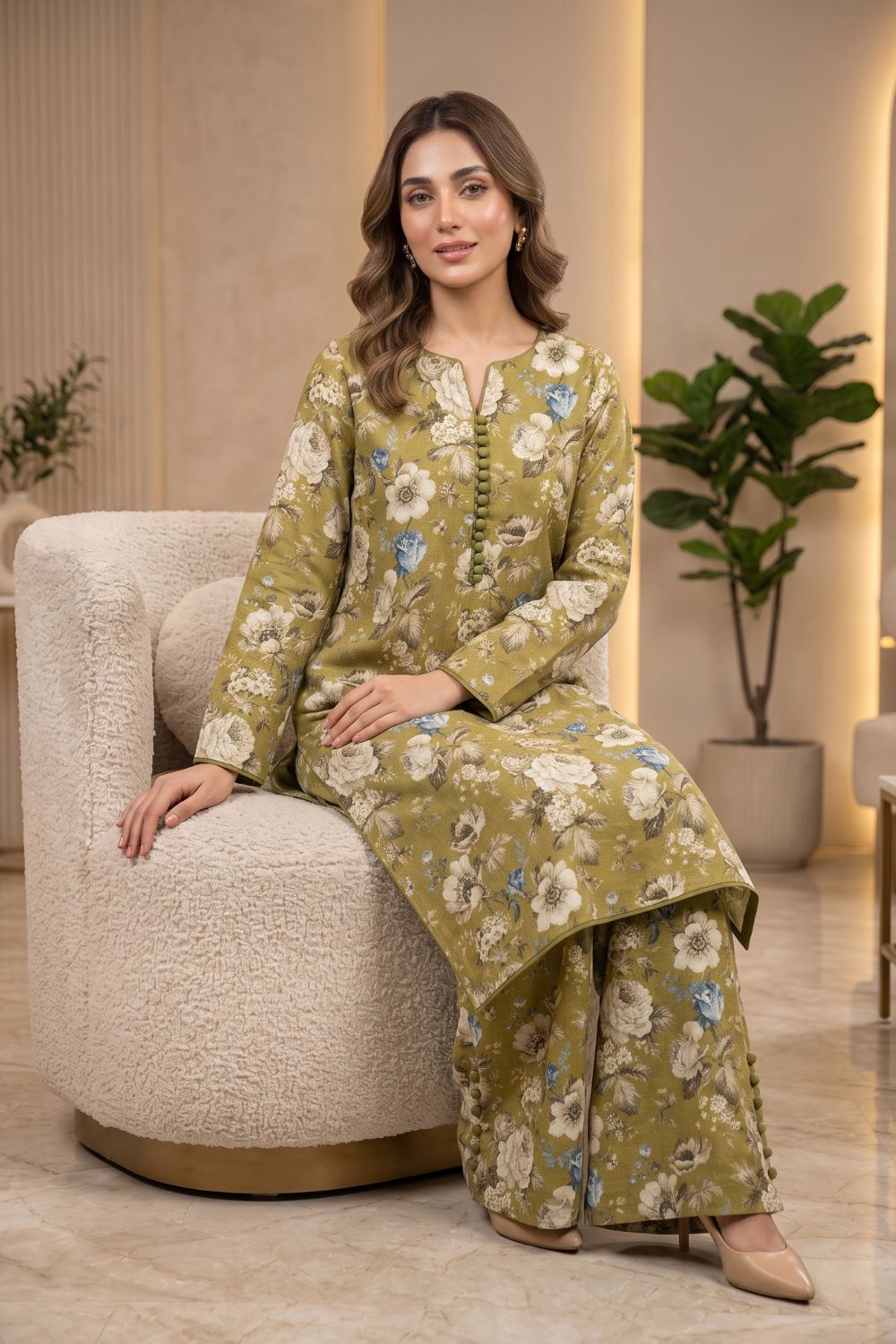 2Pcs Unstitched Printed Khaddar Nyra Collection Desgin - 5