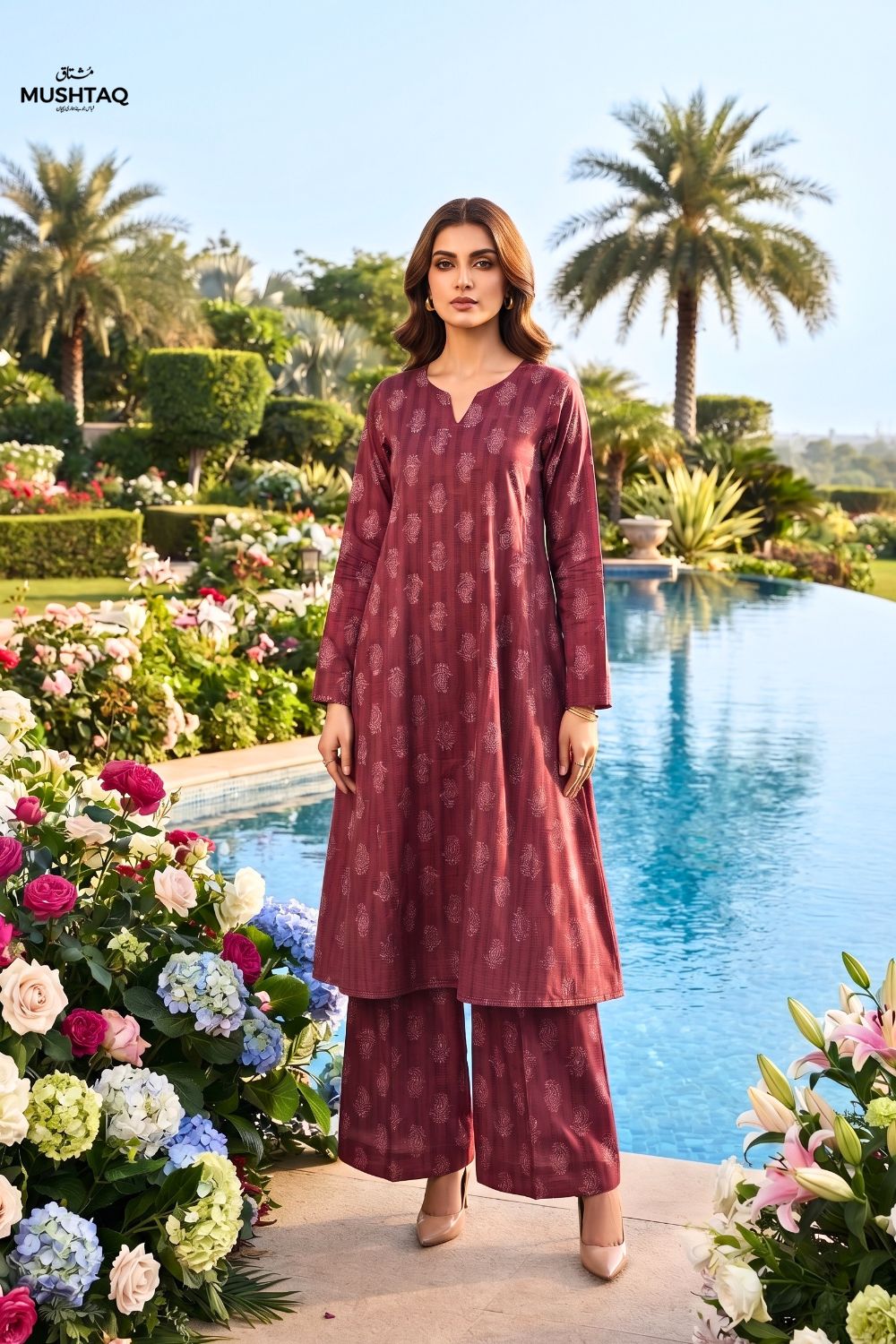 2Pcs Unstitched Printed Rang - e - Gull Lawn Collection Desgin - 4