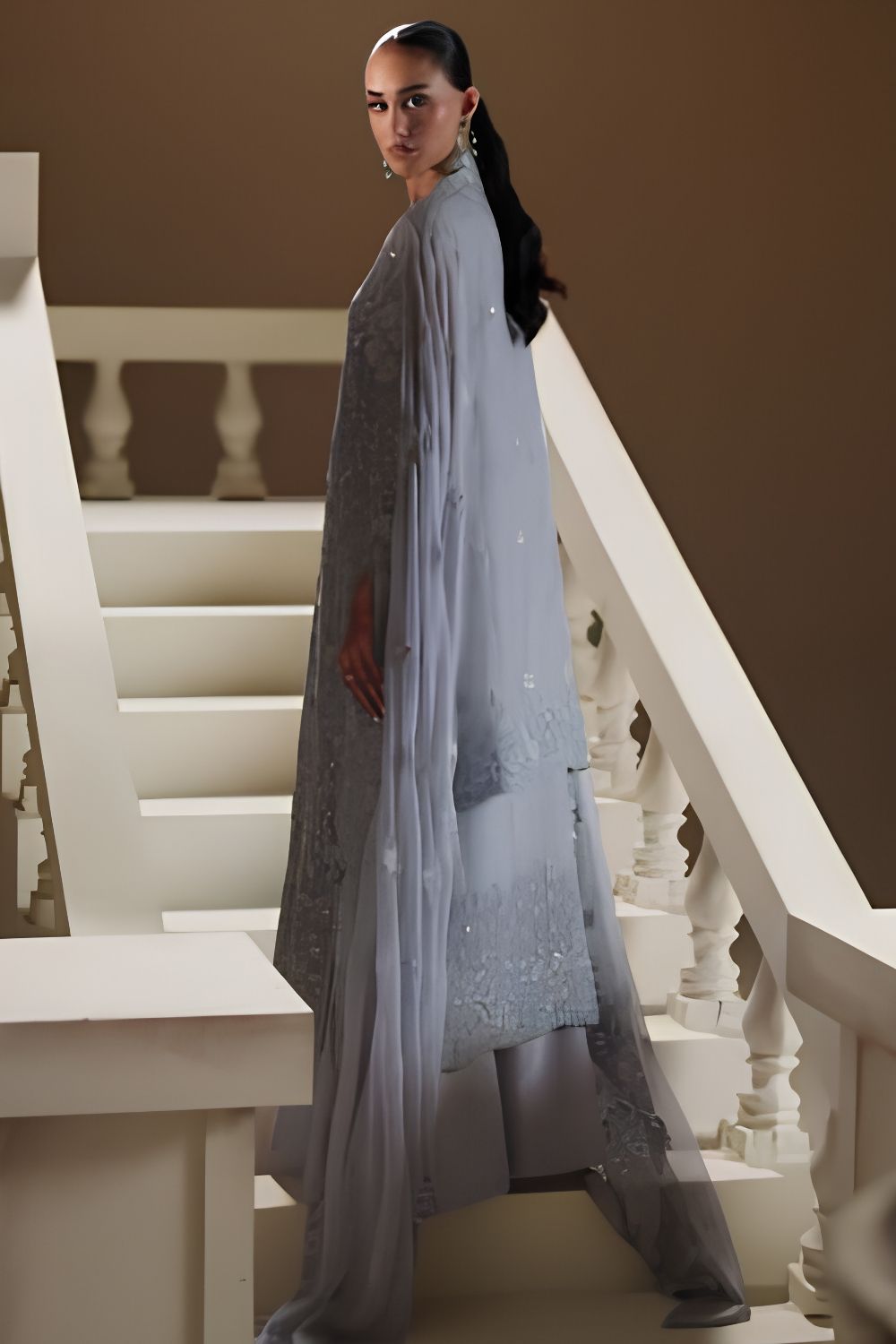 Emaan Adeel Modern Heirloom 3Pcs Unstitched Chiffon Collection BLUE VERSE