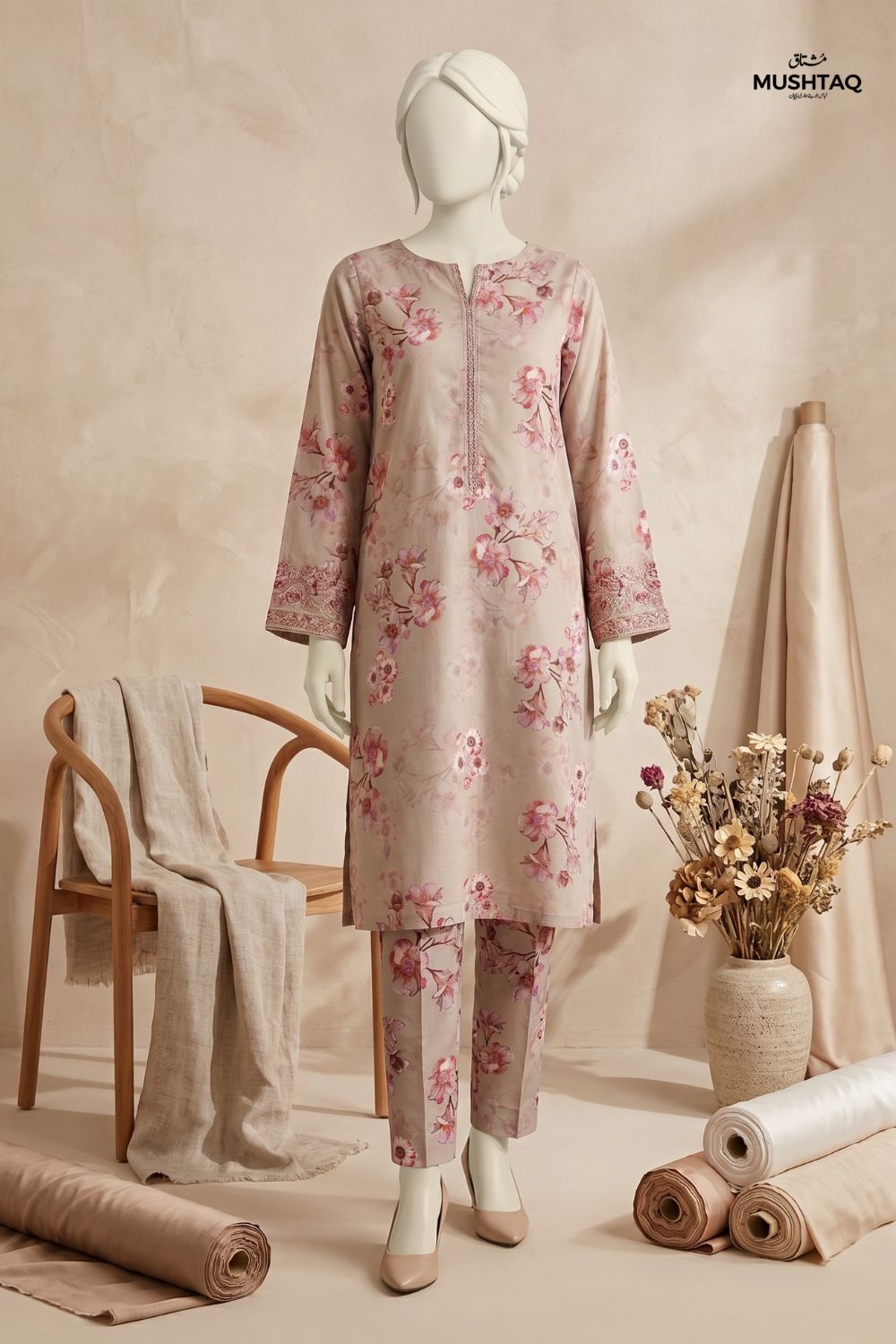 2Pcs Printed Lawn Desgin - 198