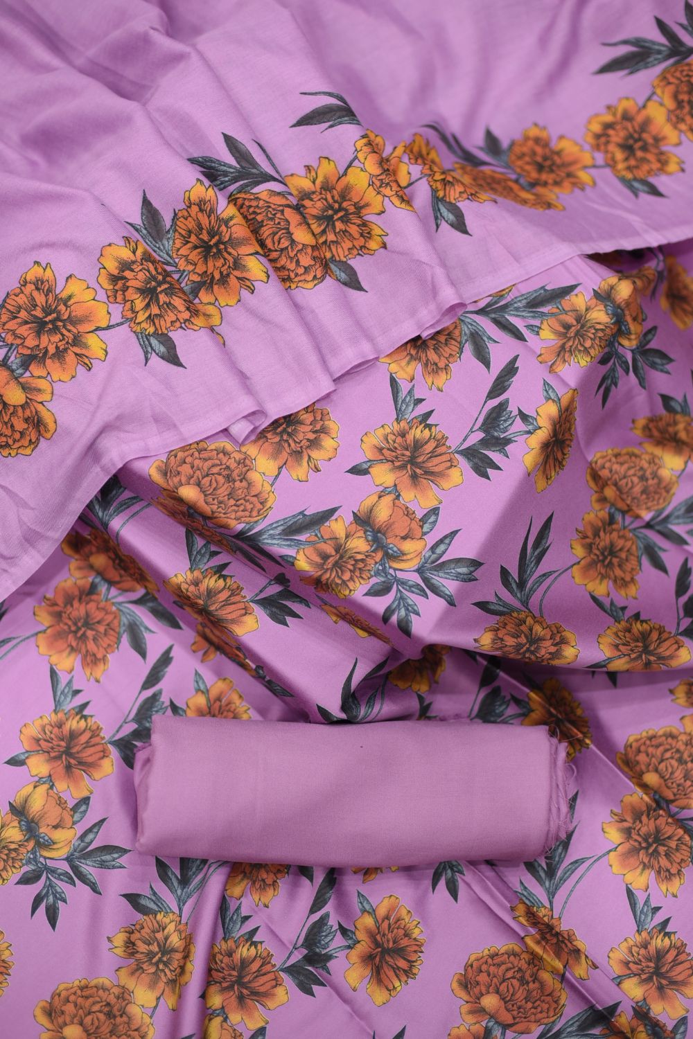 3Pcs Printed marina with wool Shawl Degsin - 21