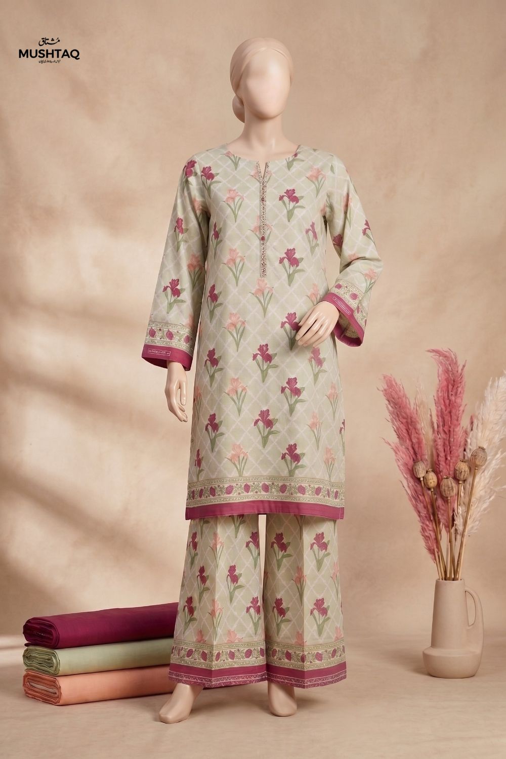 2Pcs Unstitched Printed Lawn Dua Collection Desgin - 6