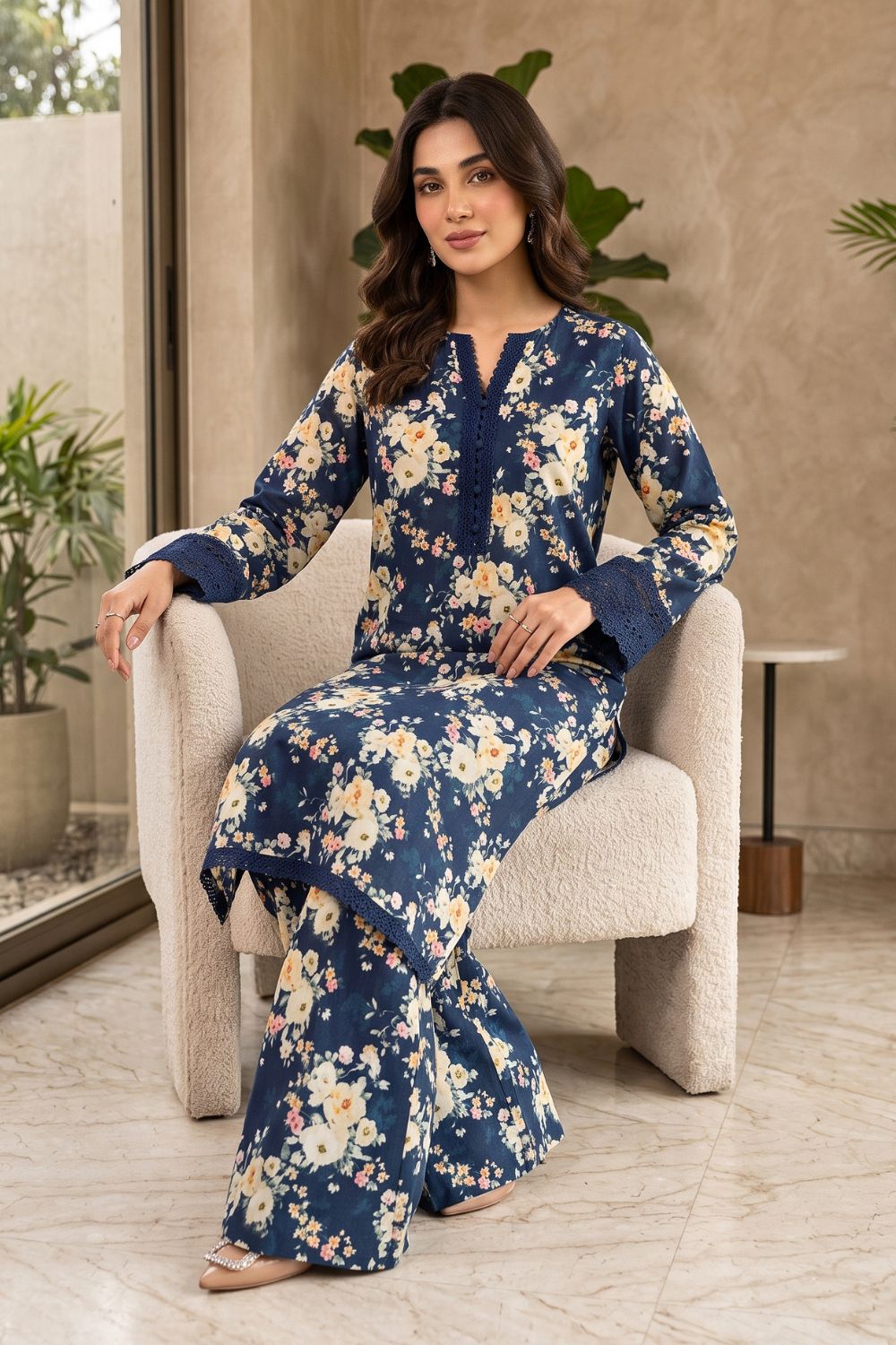 Mushtaq 2Pcs Unstitched Printed Marina Collection Desgin - 5