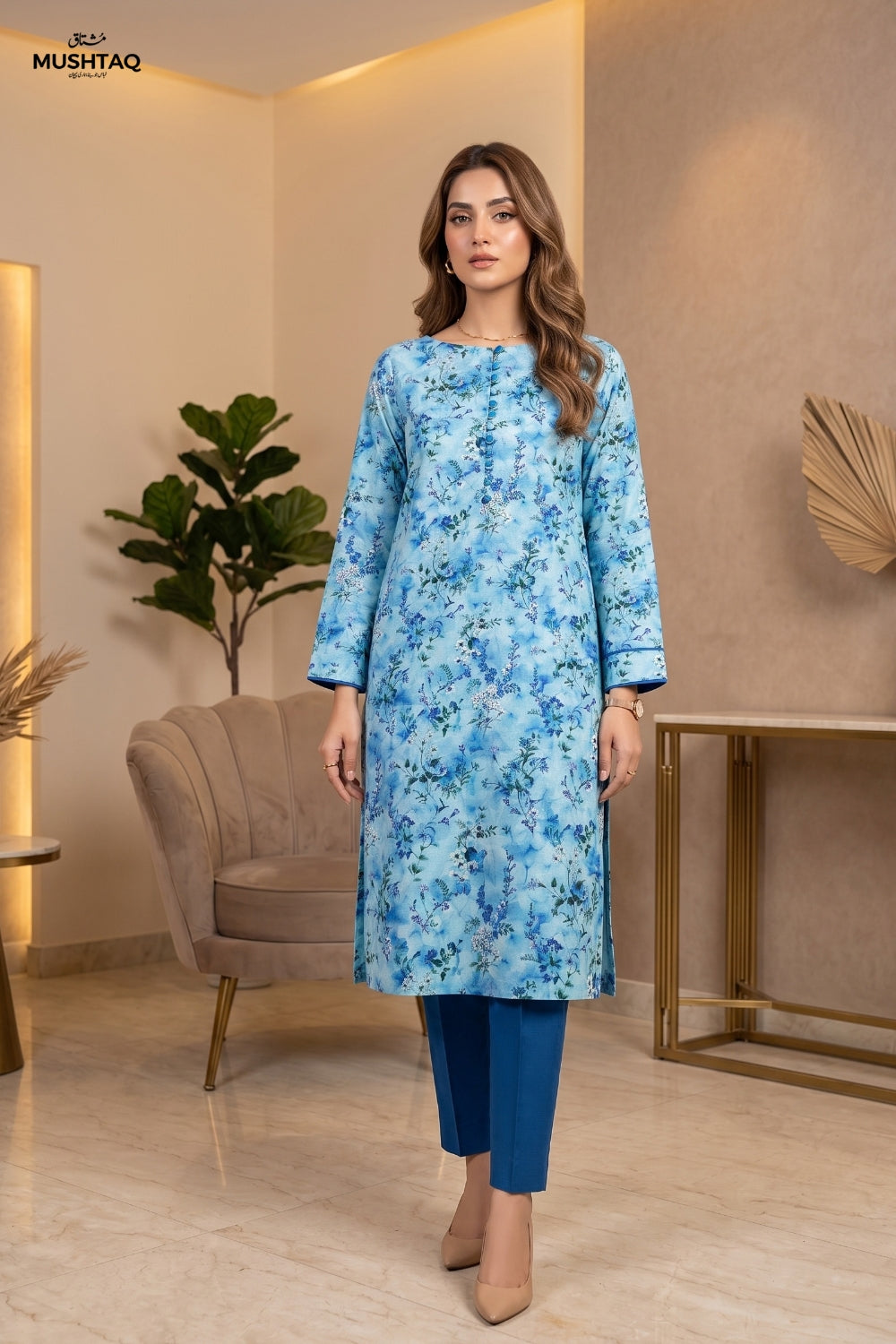 2Pcs Unstitched Printed Khaddar Mahira Collection Desgin - 4