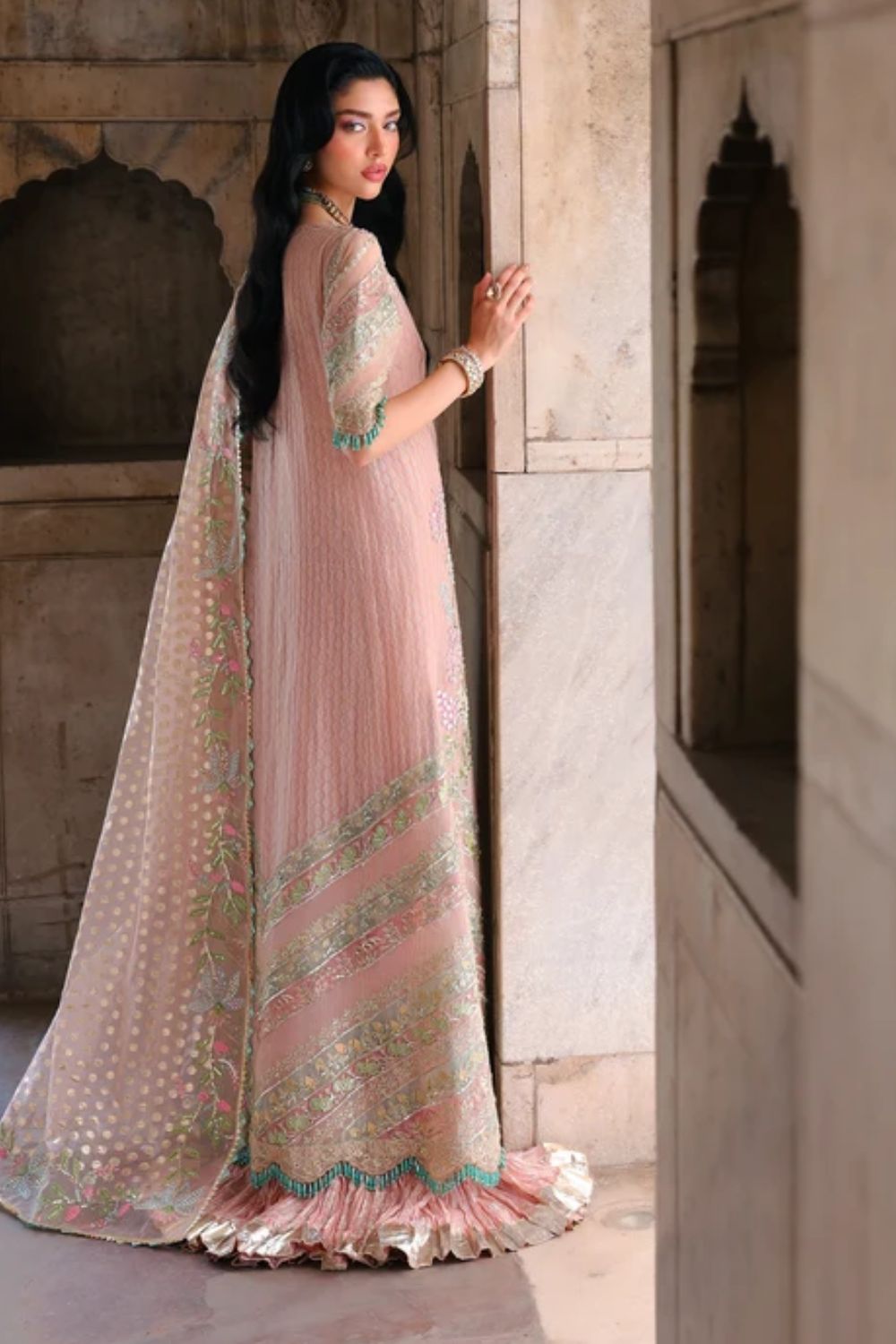 Saira Shakira Unstitched Wedding Collection ZINNIA - Pink