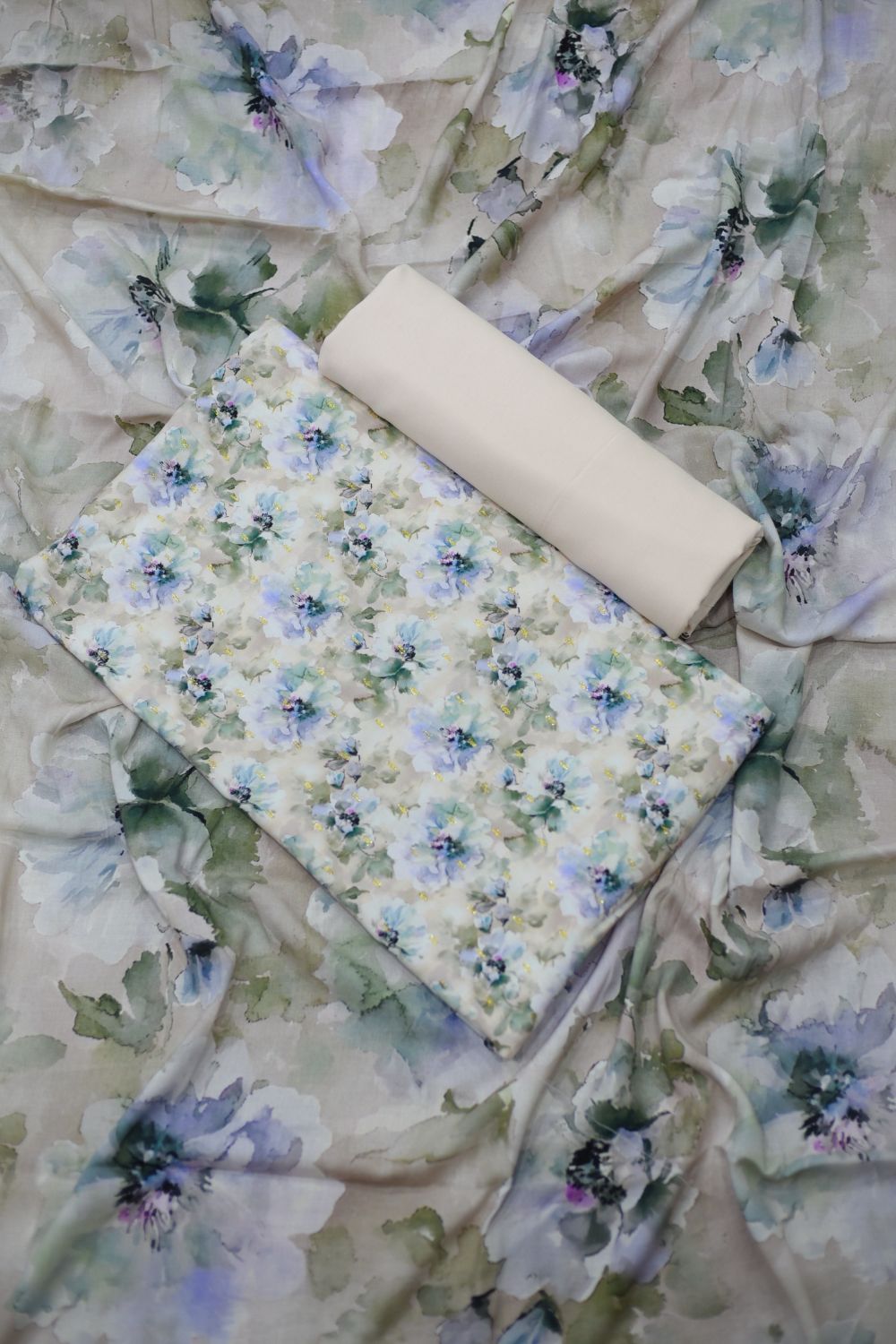 3Pcs Printed Linen Desgin -17