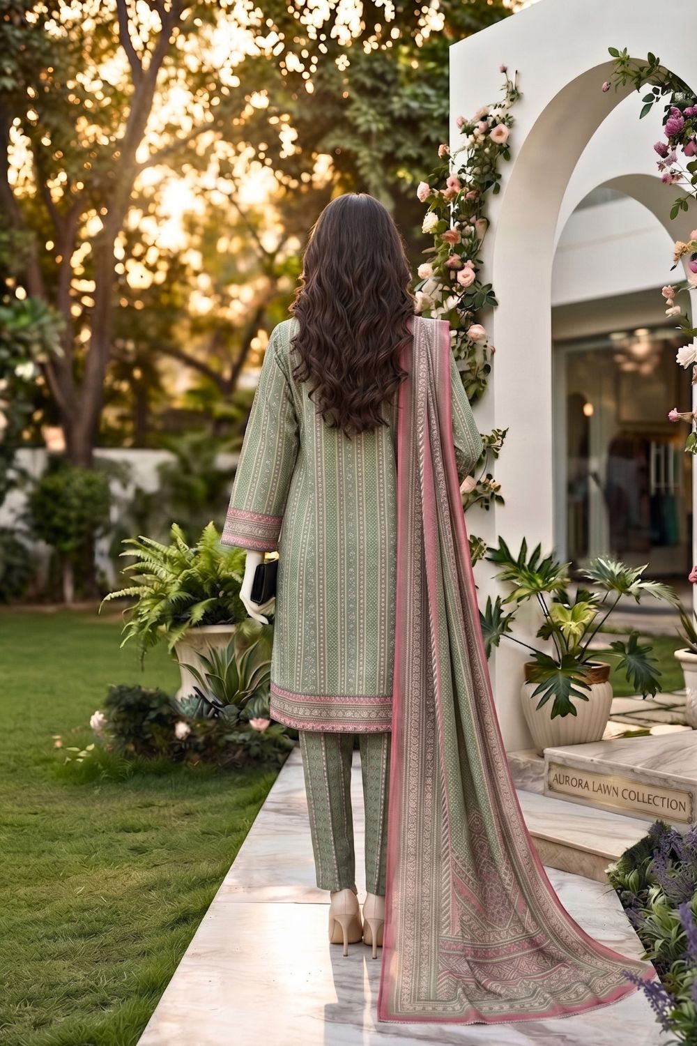Mushtaq 3Pcs Unstitched Printed Lawn Rahaa Collection Desgin - 4