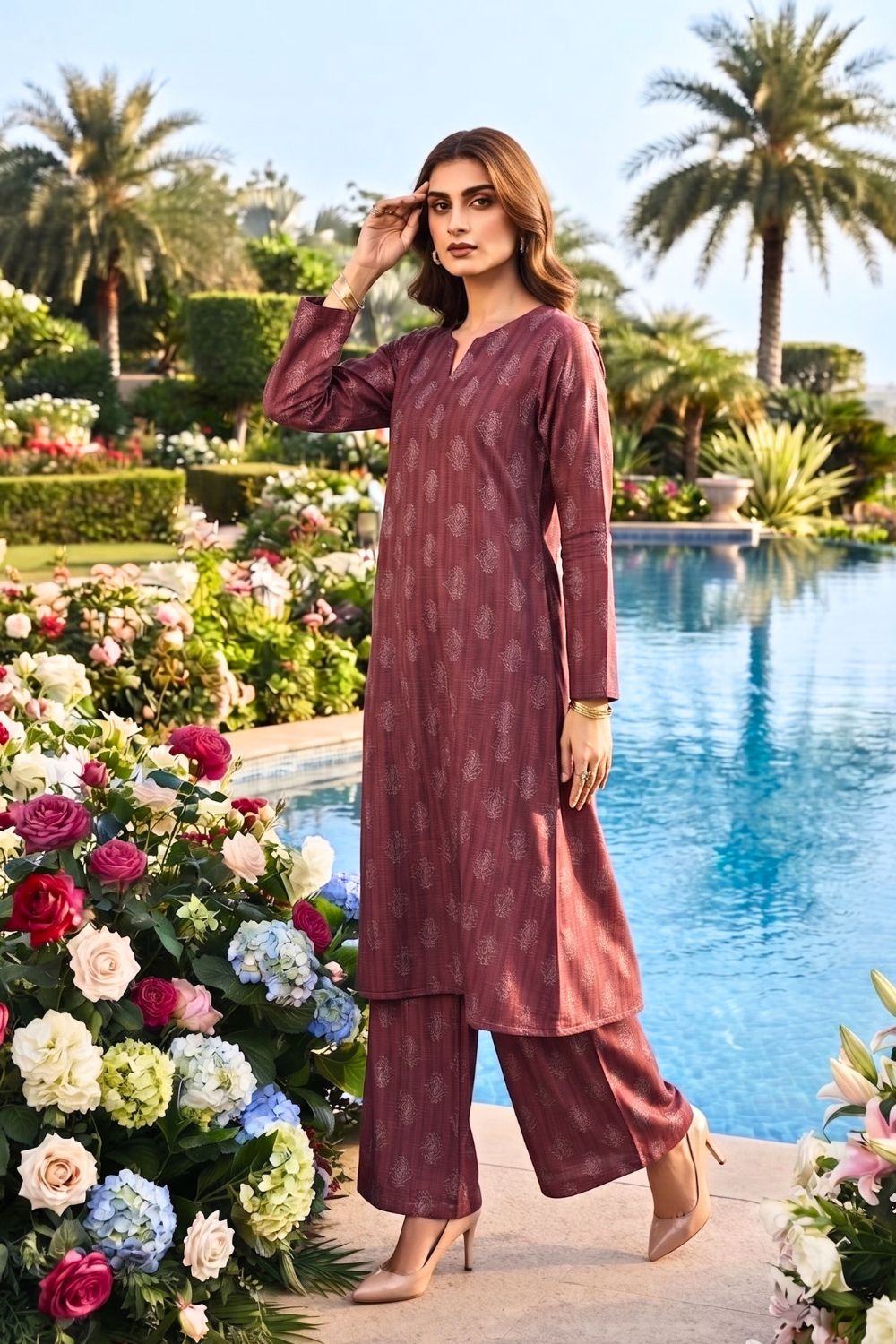 2Pcs Unstitched Printed Rang - e - Gull Lawn Collection Desgin - 4