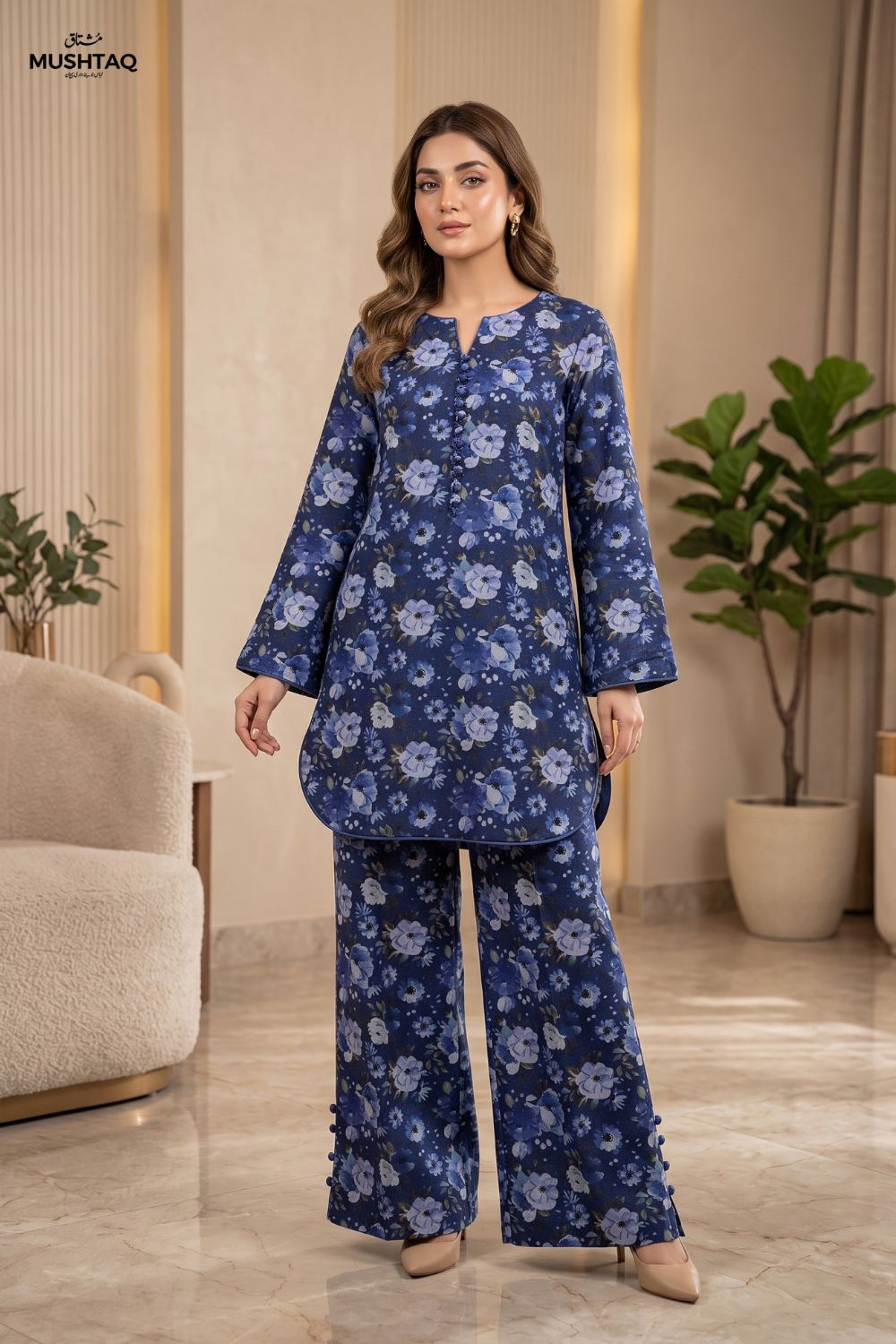 2Pcs Unstitched Printed Khaddar Nyra Collection Desgin - 6