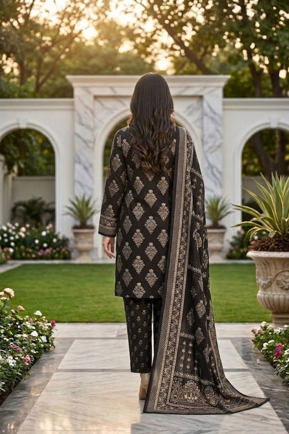 Mushtaq 3Pcs Unstitched Printed Lawn Rahaa Collection Desgin - 9