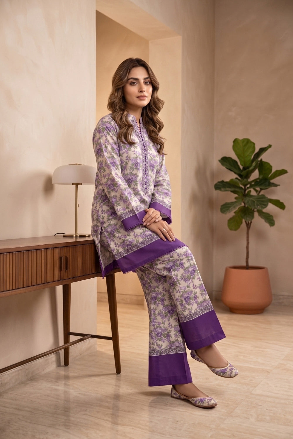 2Pcs Unstitched Printed Khaddar Eshal Collection Desgin -4