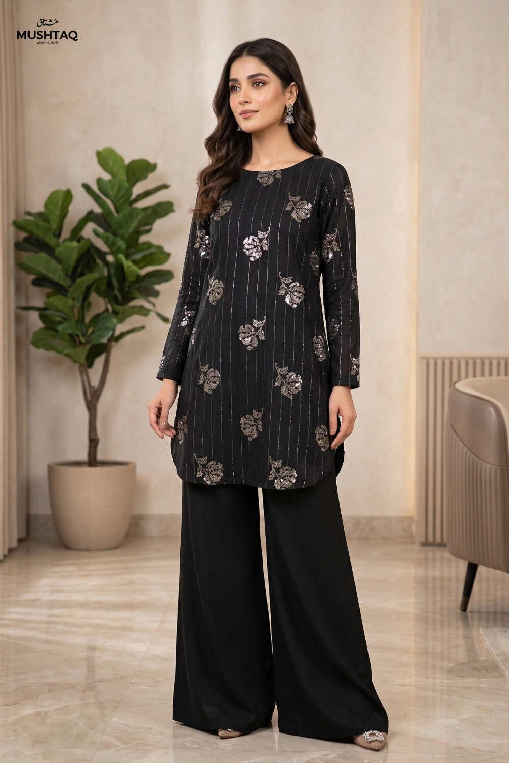 Mushtaq 2Pcs Unstitched Marina Facy Zuna Collection Desgin - 6