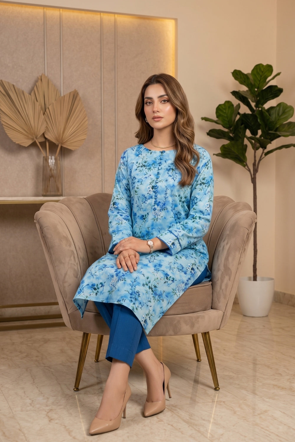 2Pcs Unstitched Printed Khaddar Mahira Collection Desgin - 4
