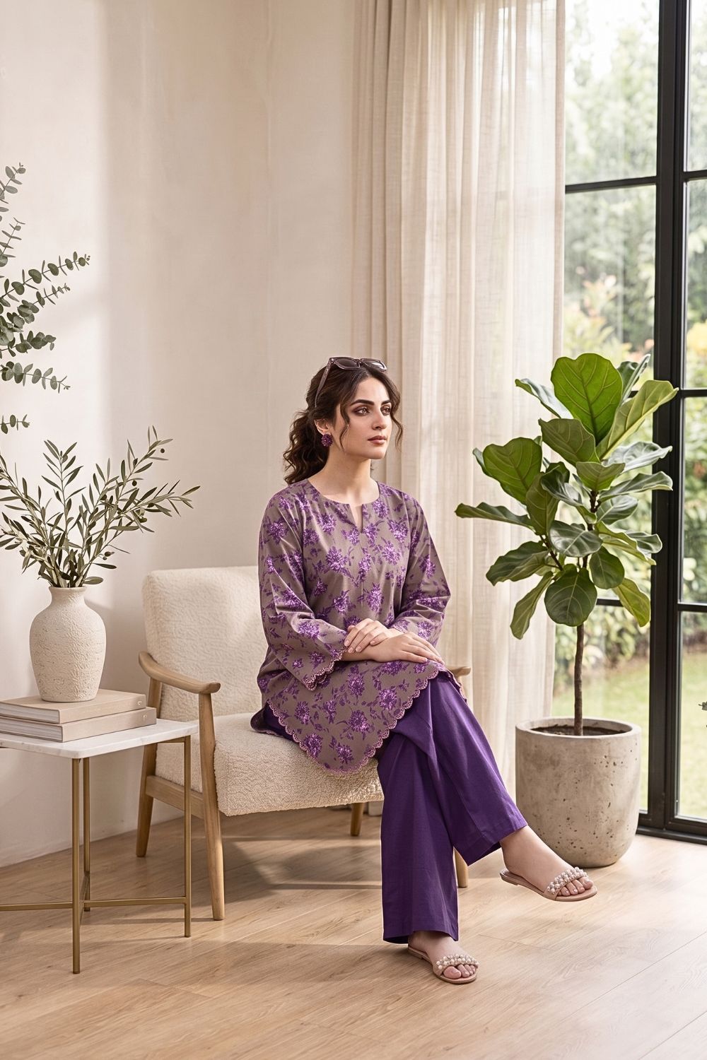 2Pcs Unstitched Printed Lawn Dua Collection Desgin - 6
