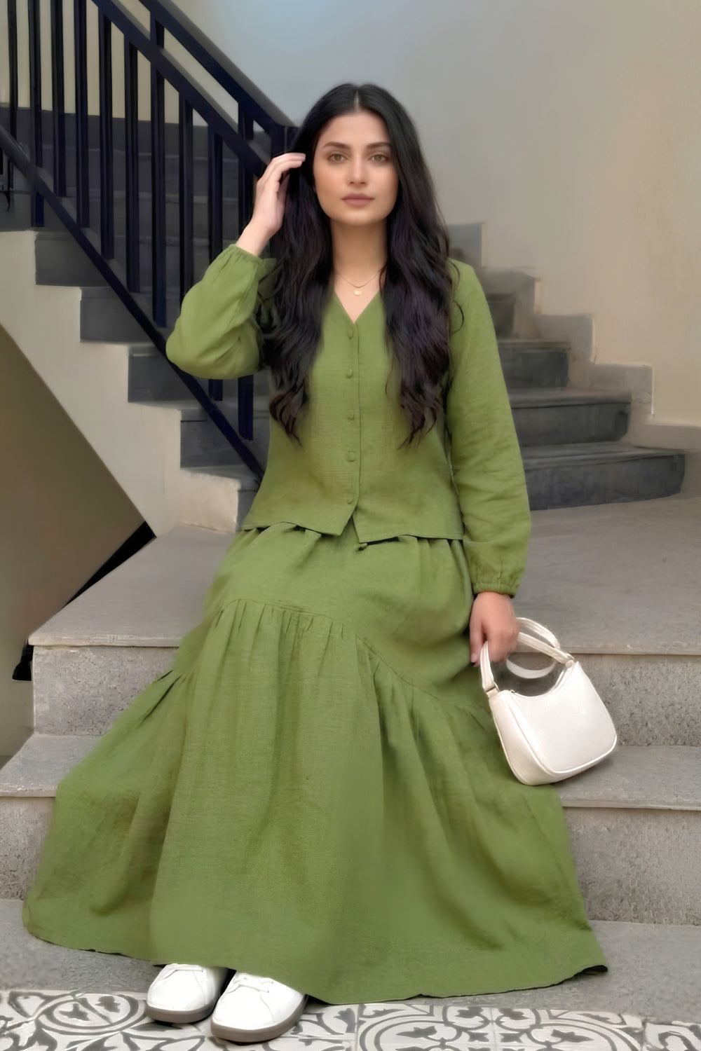 Mushtaq 2Pcs Unstitched Plain Khaddar Aira Collection Desgin - 6