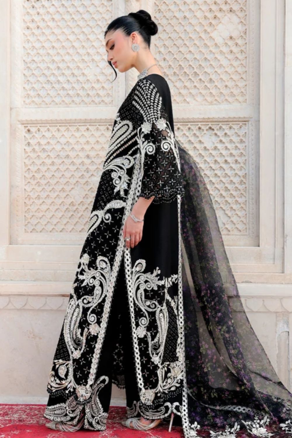 Saira Shakira Unstitched Wedding Collection DELINA - Black