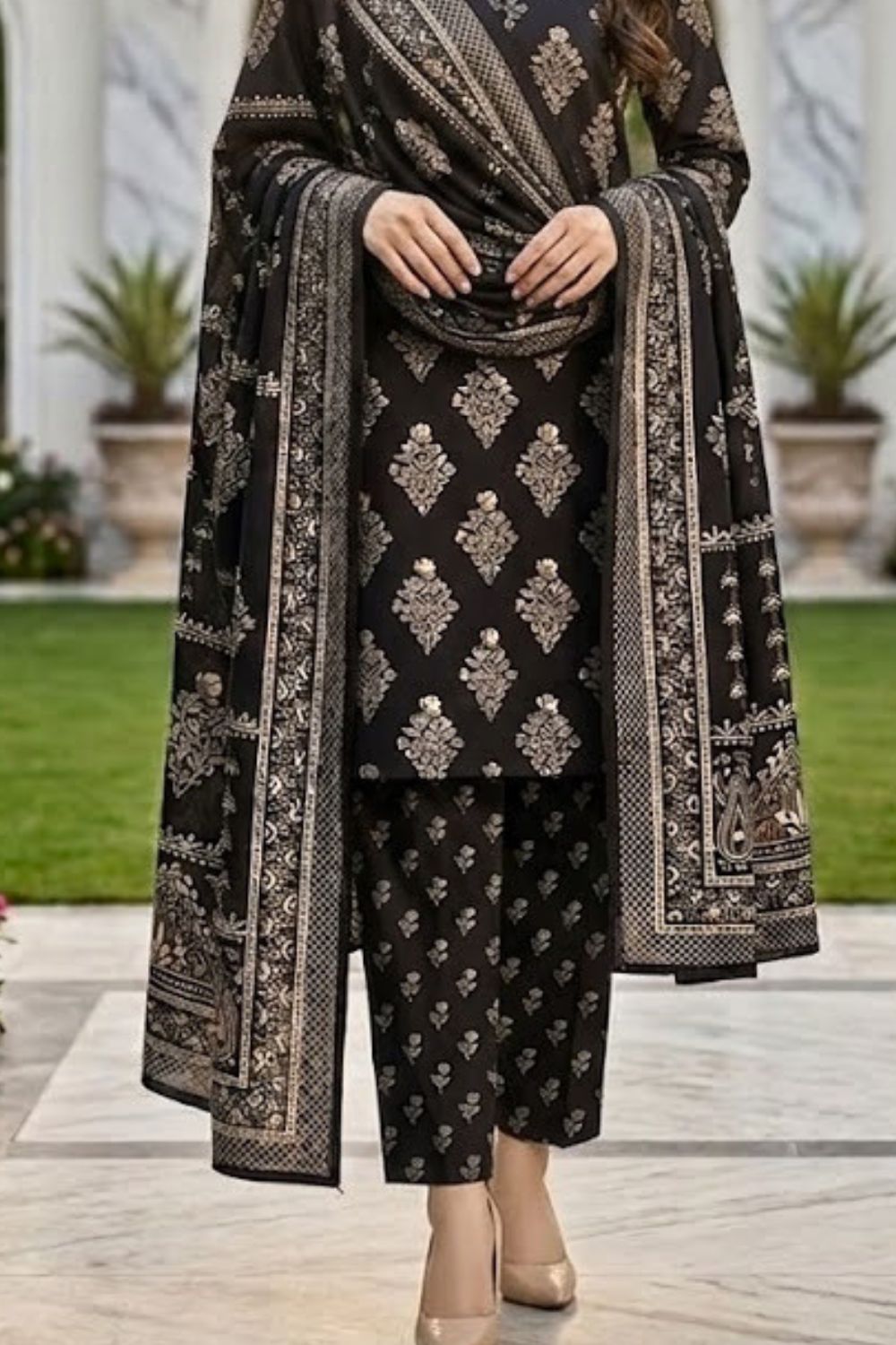 Mushtaq 3Pcs Unstitched Printed Lawn Rahaa Collection Desgin - 9