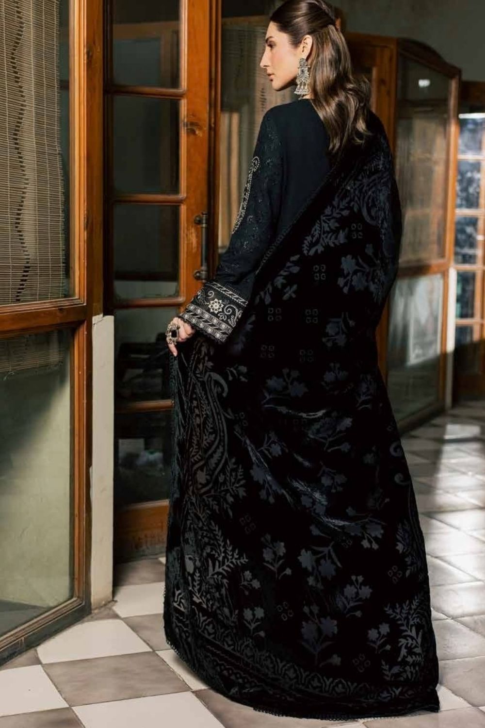 Nureh 3Pcs Luxury Embroidered Unstitched Suit NE-287