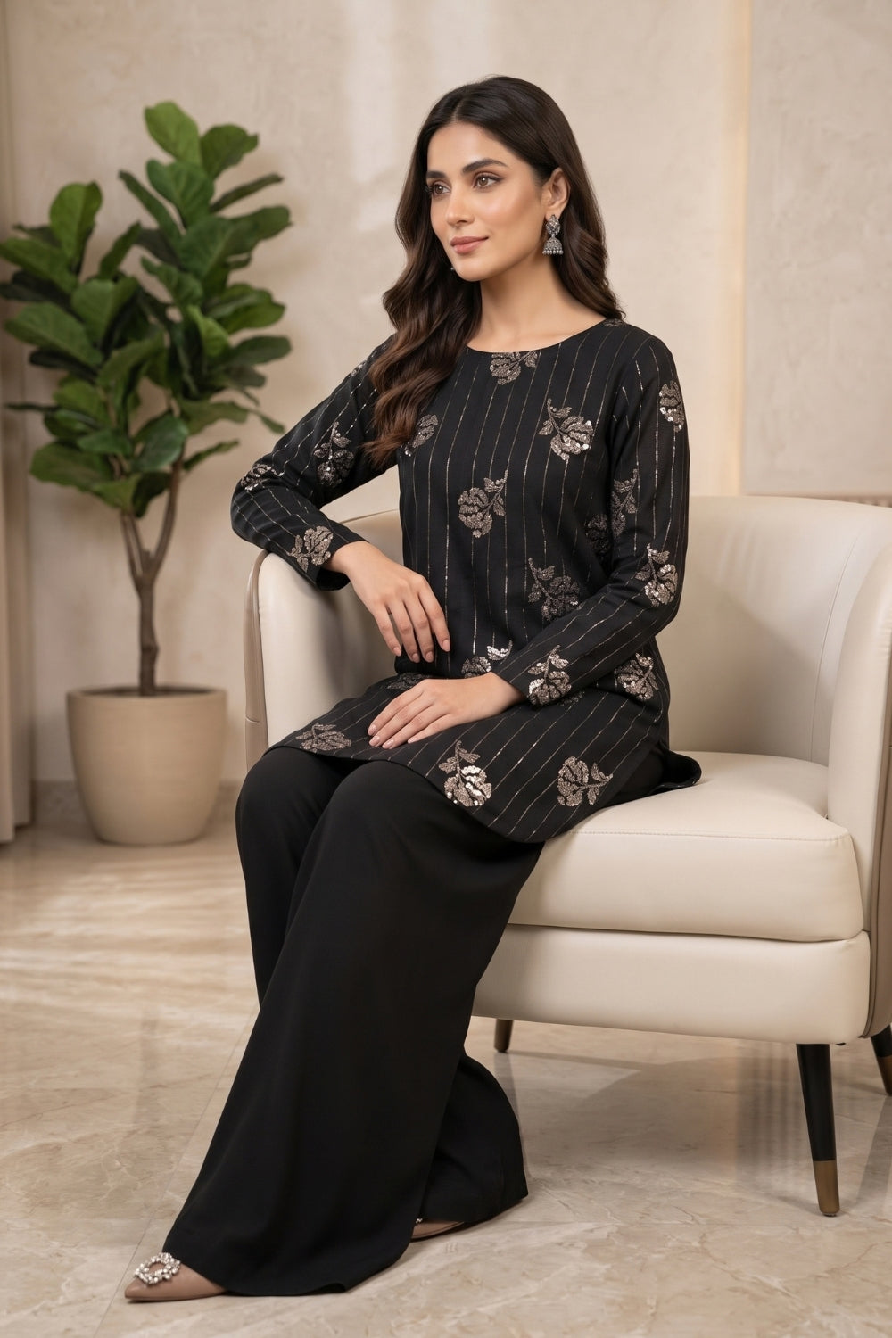 Mushtaq 2Pcs Unstitched Marina Facy Zuna Collection Desgin - 6