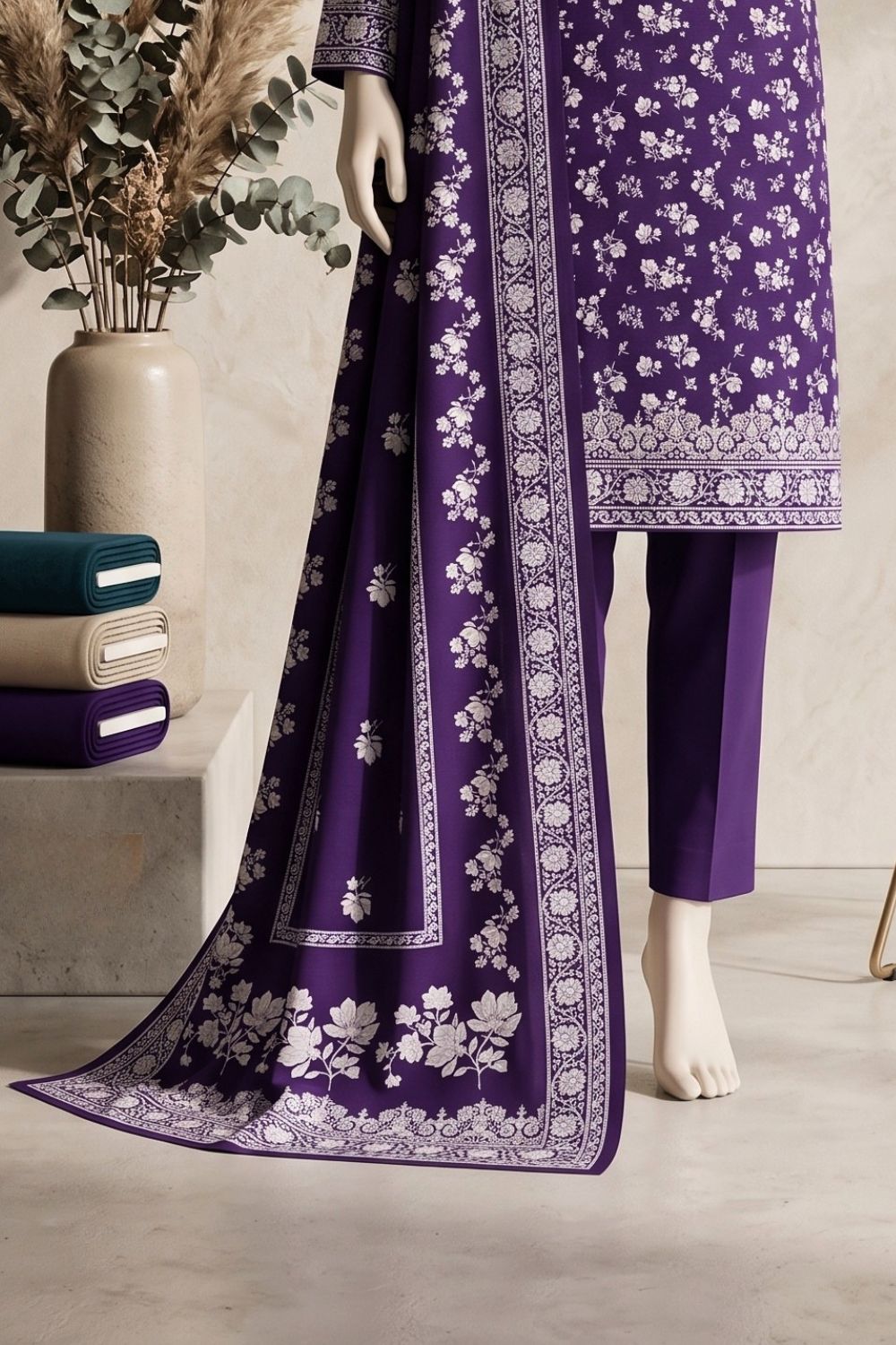 Mushtaq Rawaa Collection 3Pcs Unstitched Printed Lawn Desgin - 6