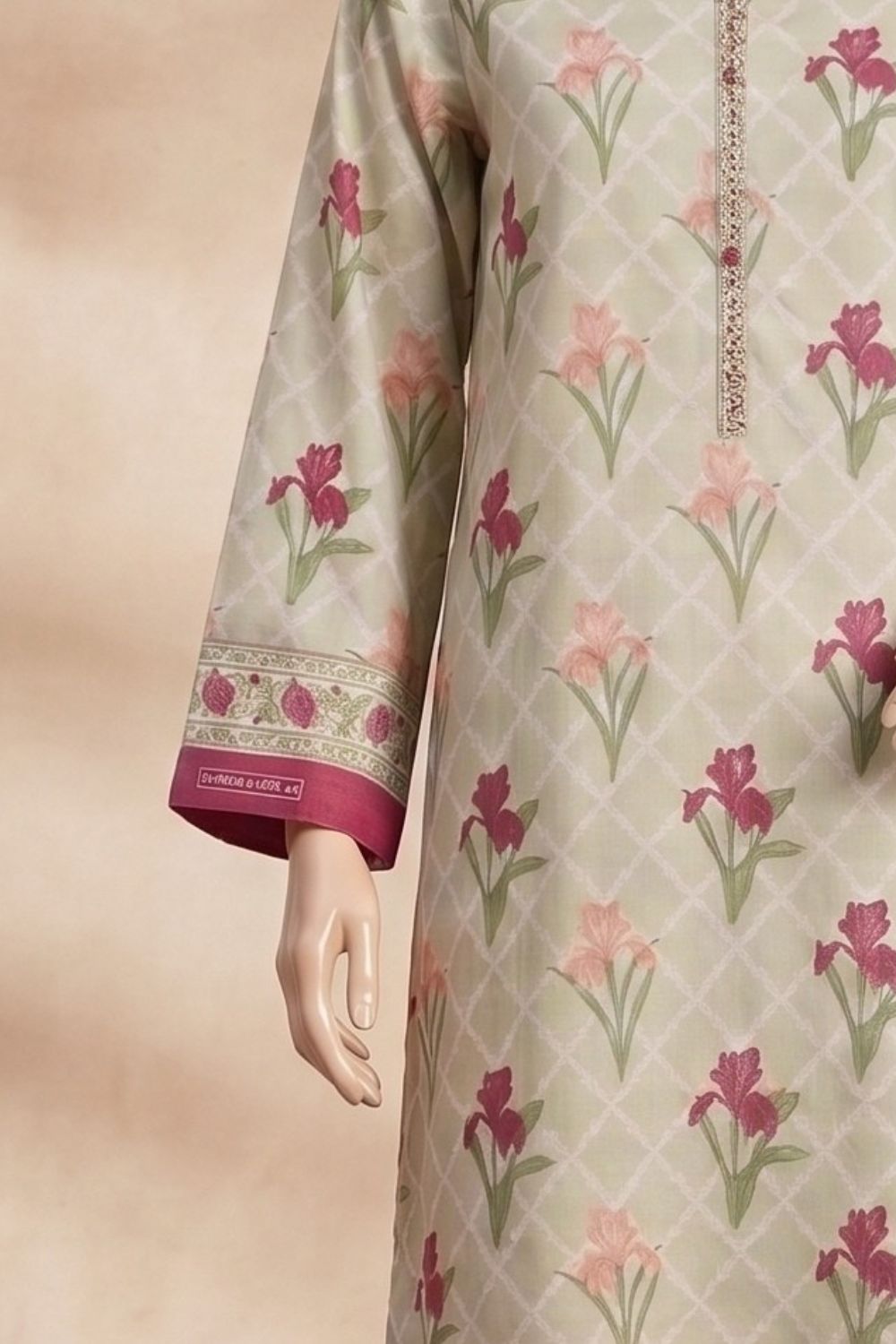 2Pcs Unstitched Printed Lawn Dua Collection Desgin - 6