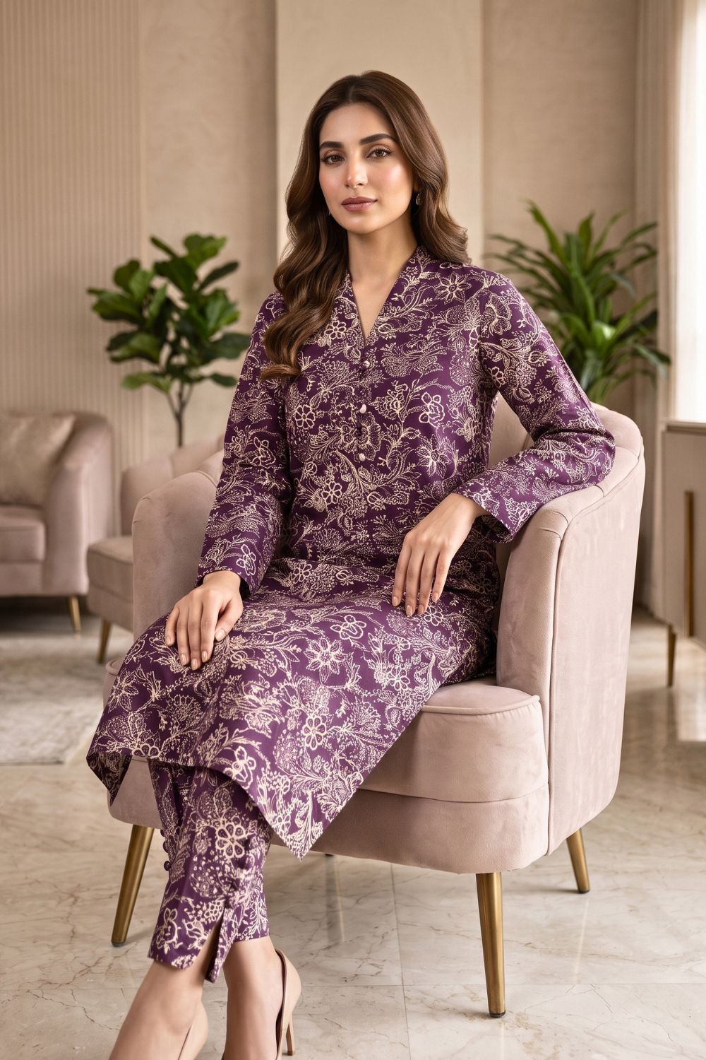 Mushtaq 2Pcs Unstitched Printed Marina Collection Desgin - 6