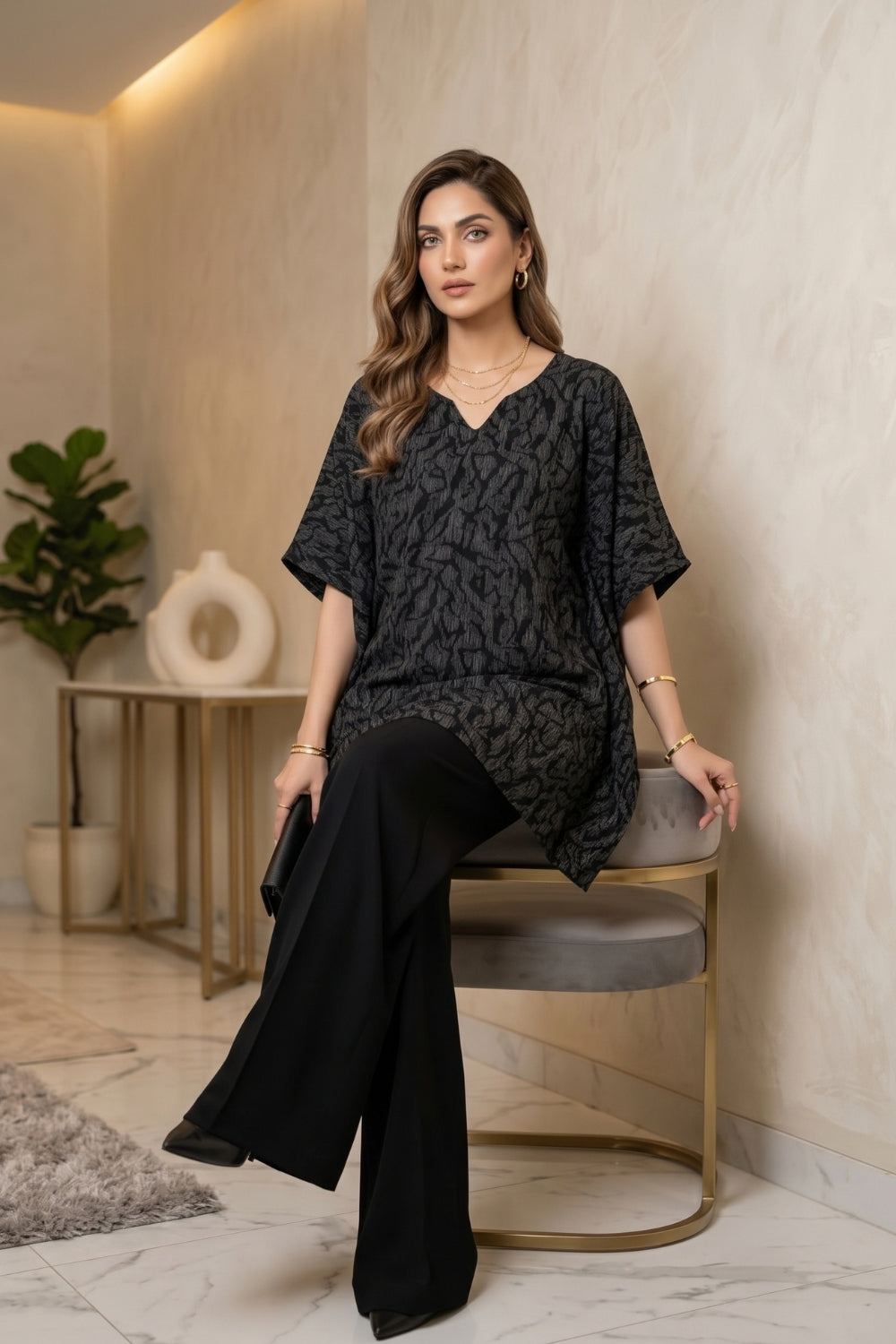 Mushtaq 2Pcs Unstitched Courtrai Marina Aysh Collection Desgin - 6