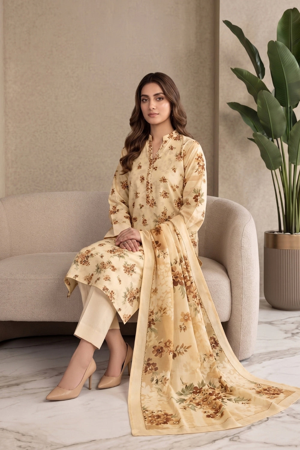 Mushtaq 3Pcs Unstitched Karandi  Sajal Collection Desgin - 6
