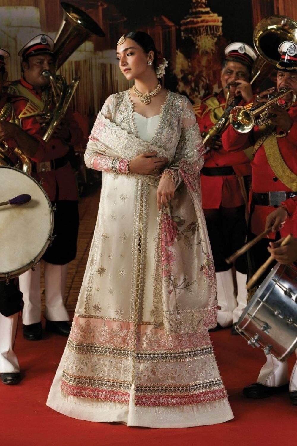 Afrozeh Shehnai Wedding Formals'26  3 Piece Unstitched Embroidered Suit Rang-e-Wafa