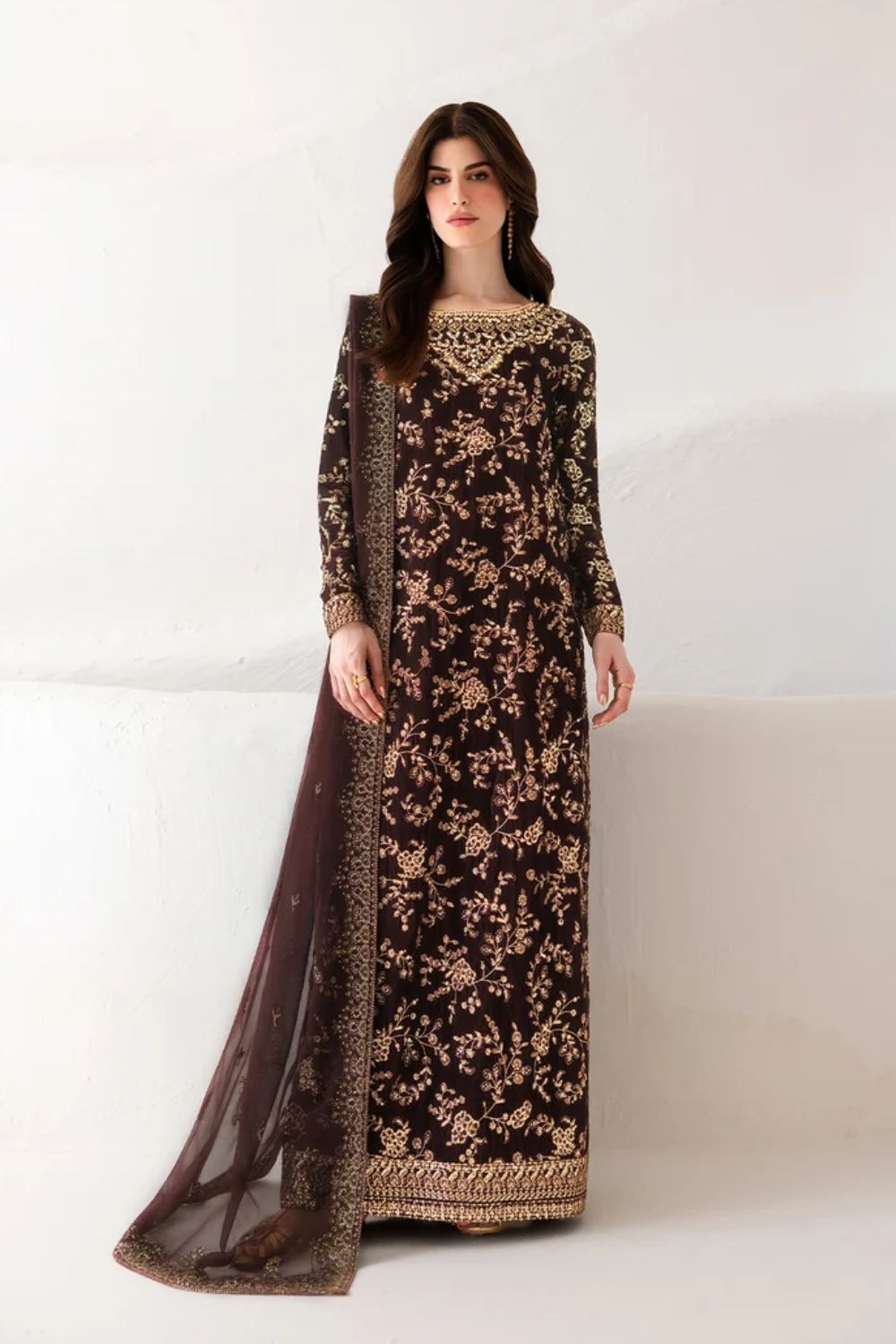 Emaan Adeel The Velvet Affair 3 Piece Unstitched Embroidered Velvet Suit ADELINE