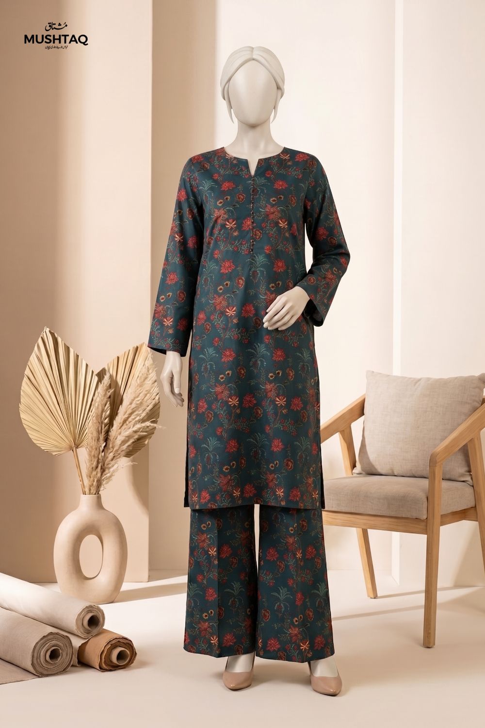 2Pcs Unstitched Printed Lawn Rahi Collection Desgin - 5