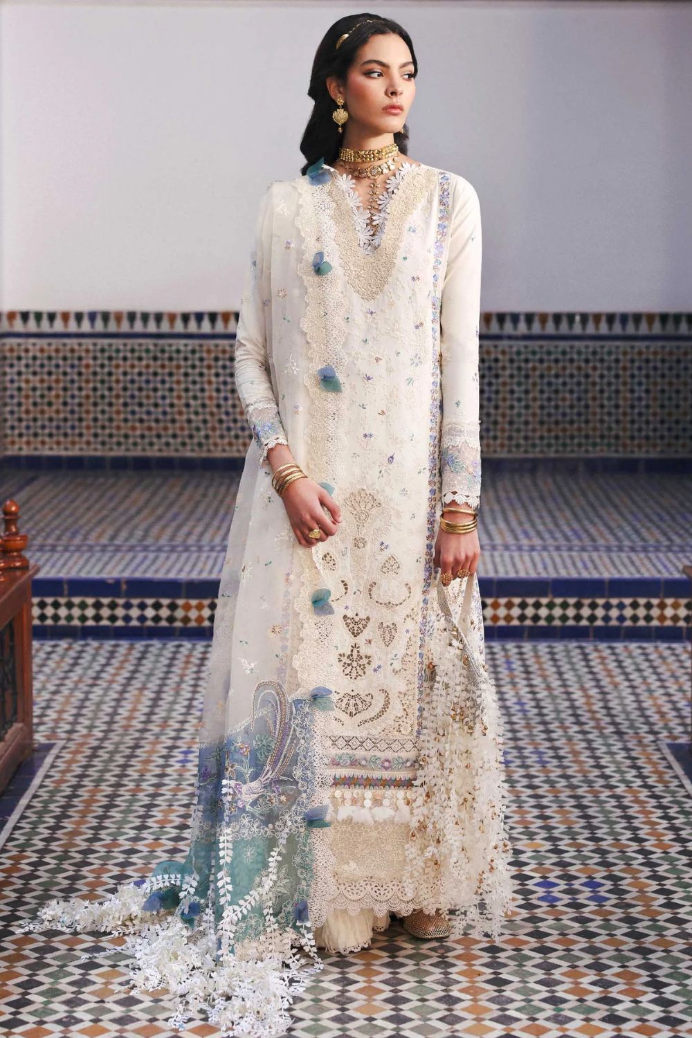 Reine by Republic Womenswear Unstitched Embroidered Luxury Lawn 3 Piece Suit  Nola - Eid Collection
