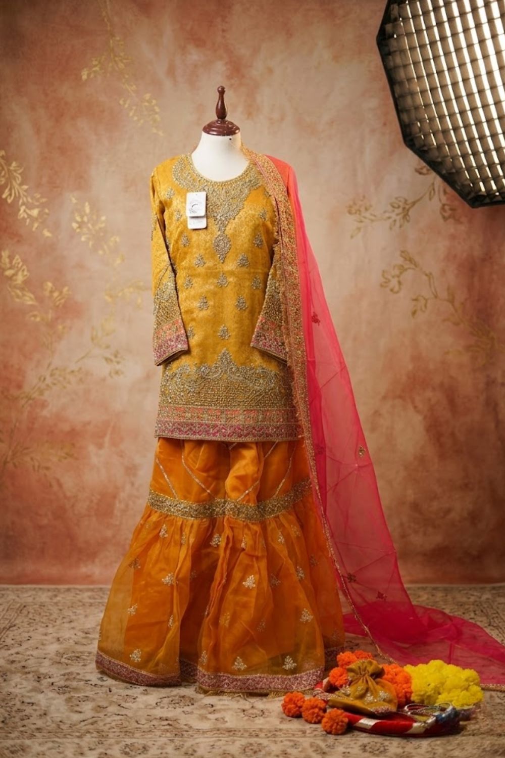 Rangrez Mehndi Bridal Wear by MCS Unstitched Handmade Organza Mehndi Wear Collection