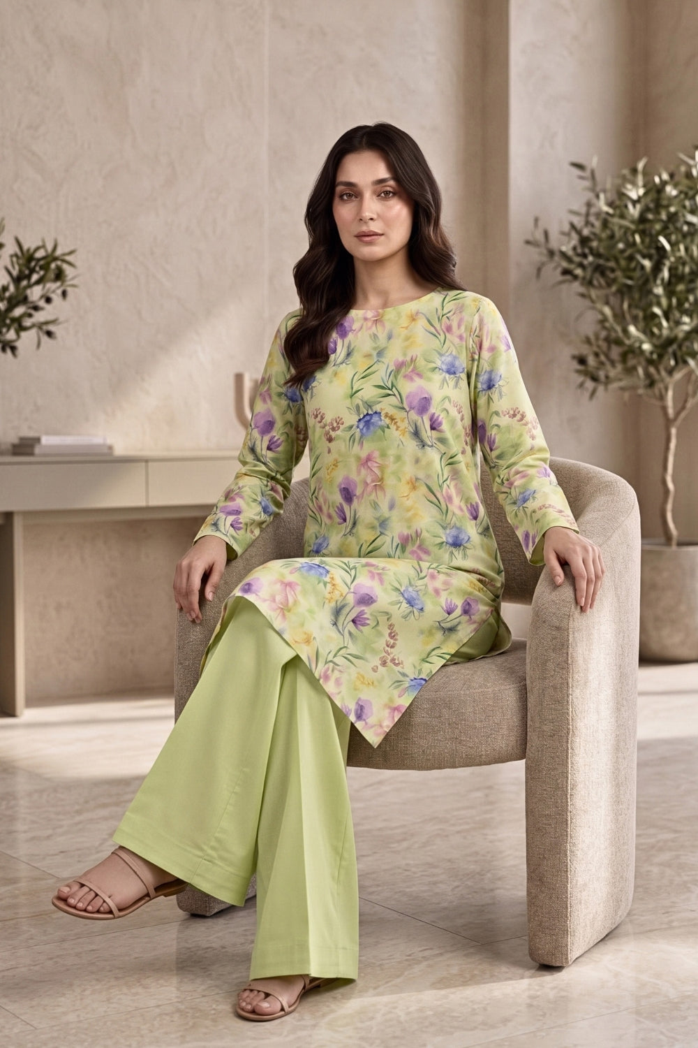 2Pcs Unstitched Printed Khaddar Mahira Collection Desgin - 5