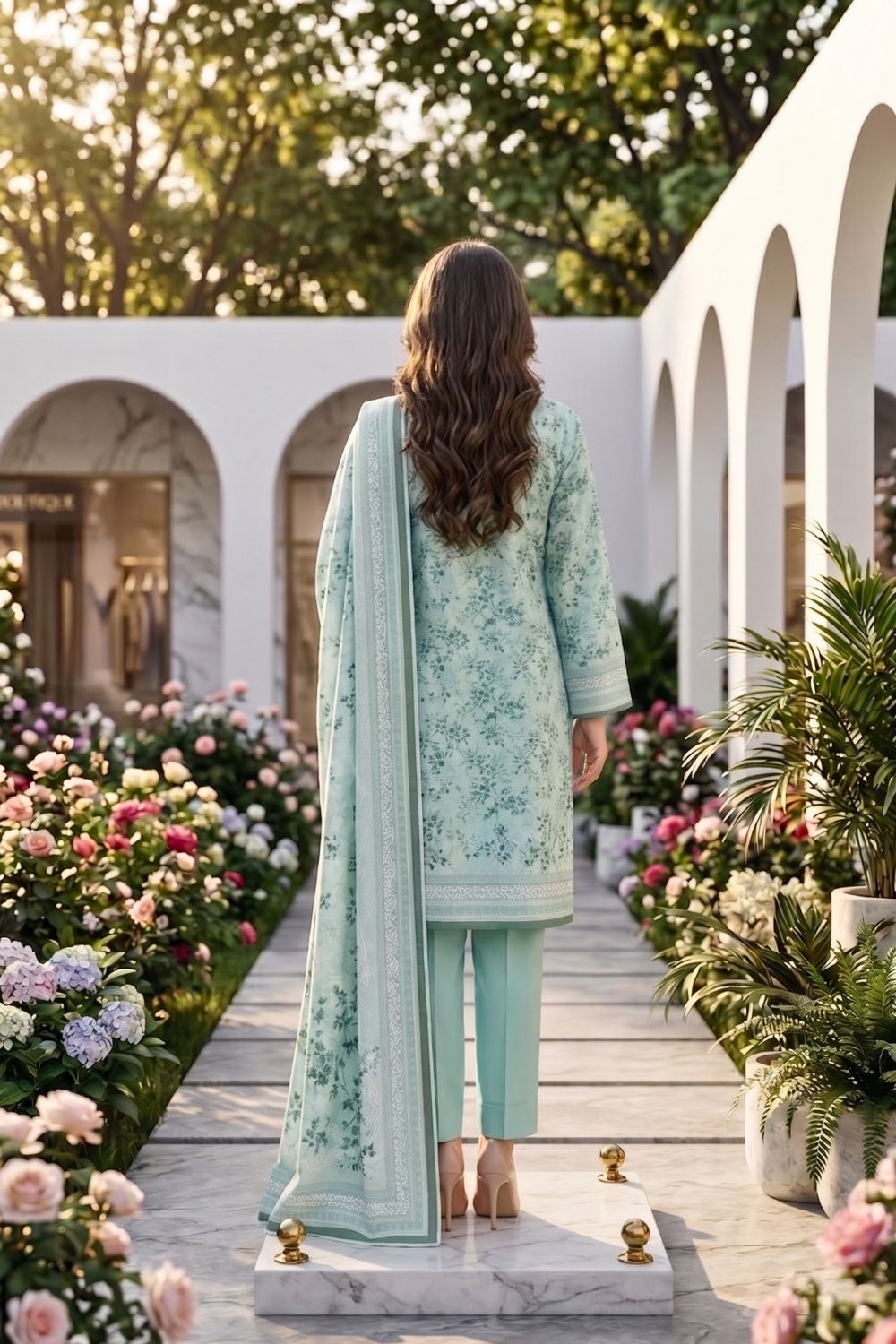 Mushtaq 3Pcs Unstitched Printed Lawn Rahaa Collection Desgin - 10