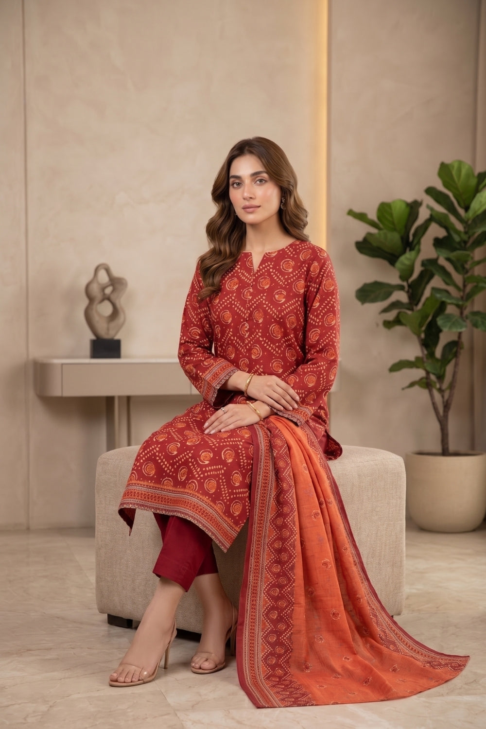 Mushtaq 3Pcs Unstitched Cotton Suit Hiba Collection Desgin - 5