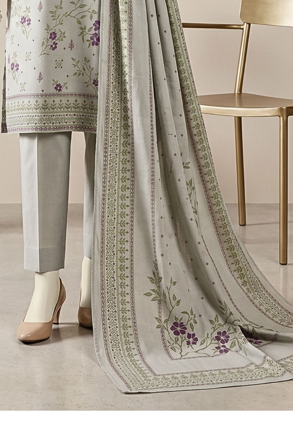 Mushtaq Zimal Collection 3Pcs Unstitched Printed Lawn Desgin - 5