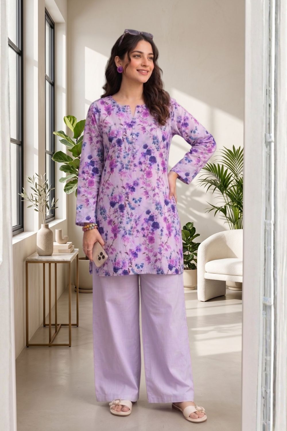 2Pcs Unstitched Printed Lawn Dua Collection Desgin - 7