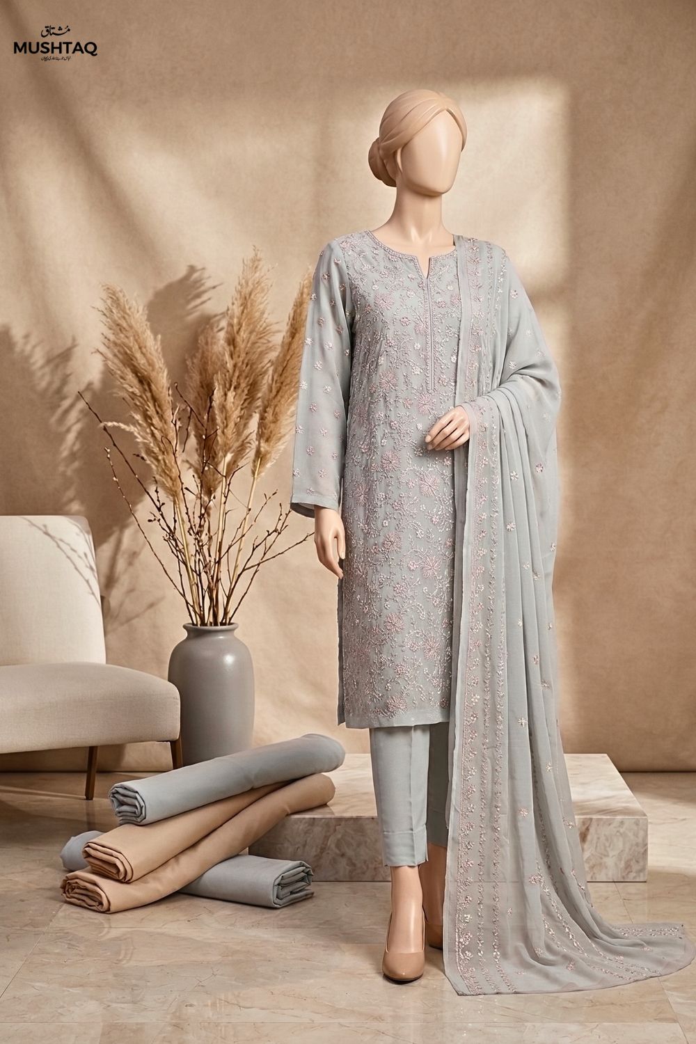 Mushtaq Afsana 4PCS Embroidered Chiffon Collection Desgin - 4