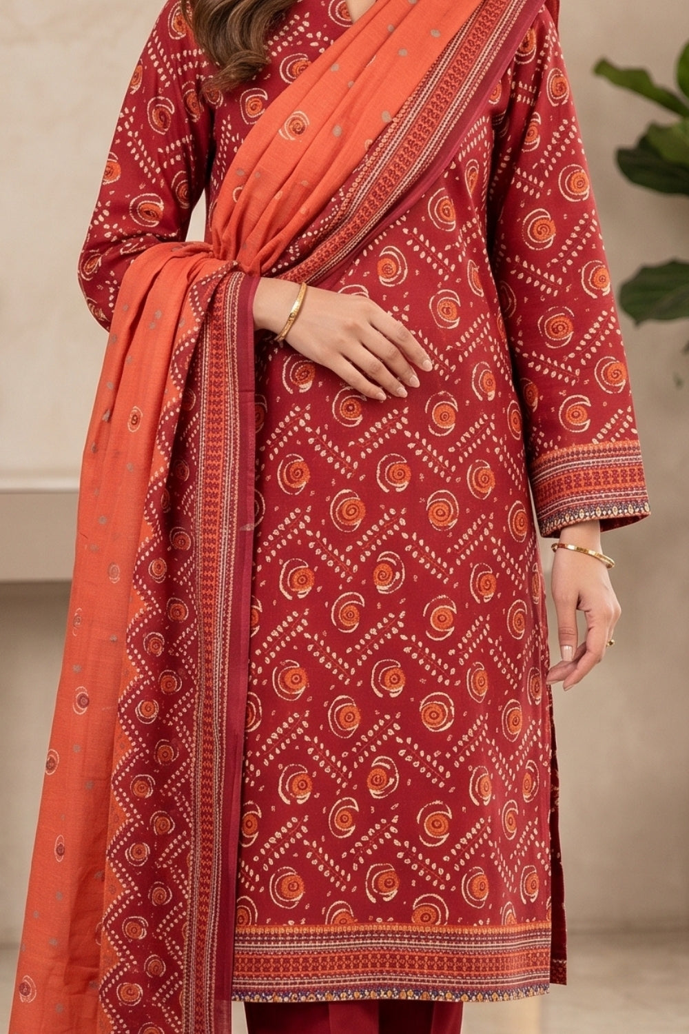 Mushtaq 3Pcs Unstitched Cotton Suit Hiba Collection Desgin - 5