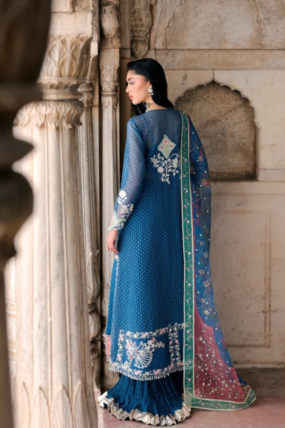 Saira Shakira Unstitched Wedding Collection IRIS-Navy Blue