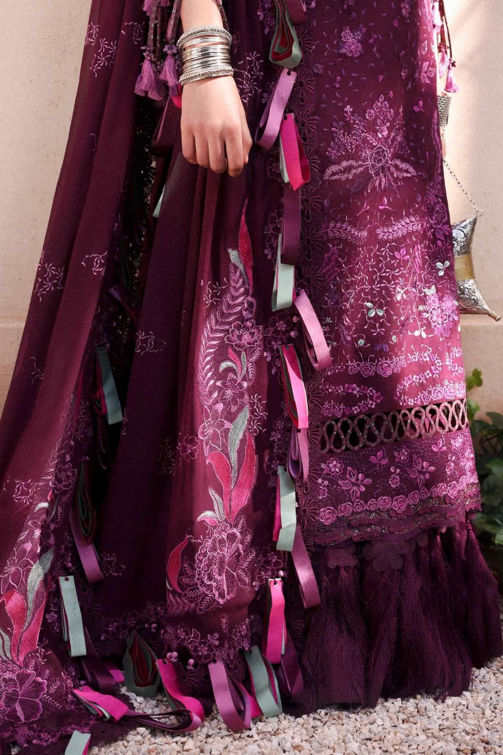 Reine by Republic Womenswear Unstitched Embroidered Luxury Lawn 3 Piece Suit  Icie - Eid Collection